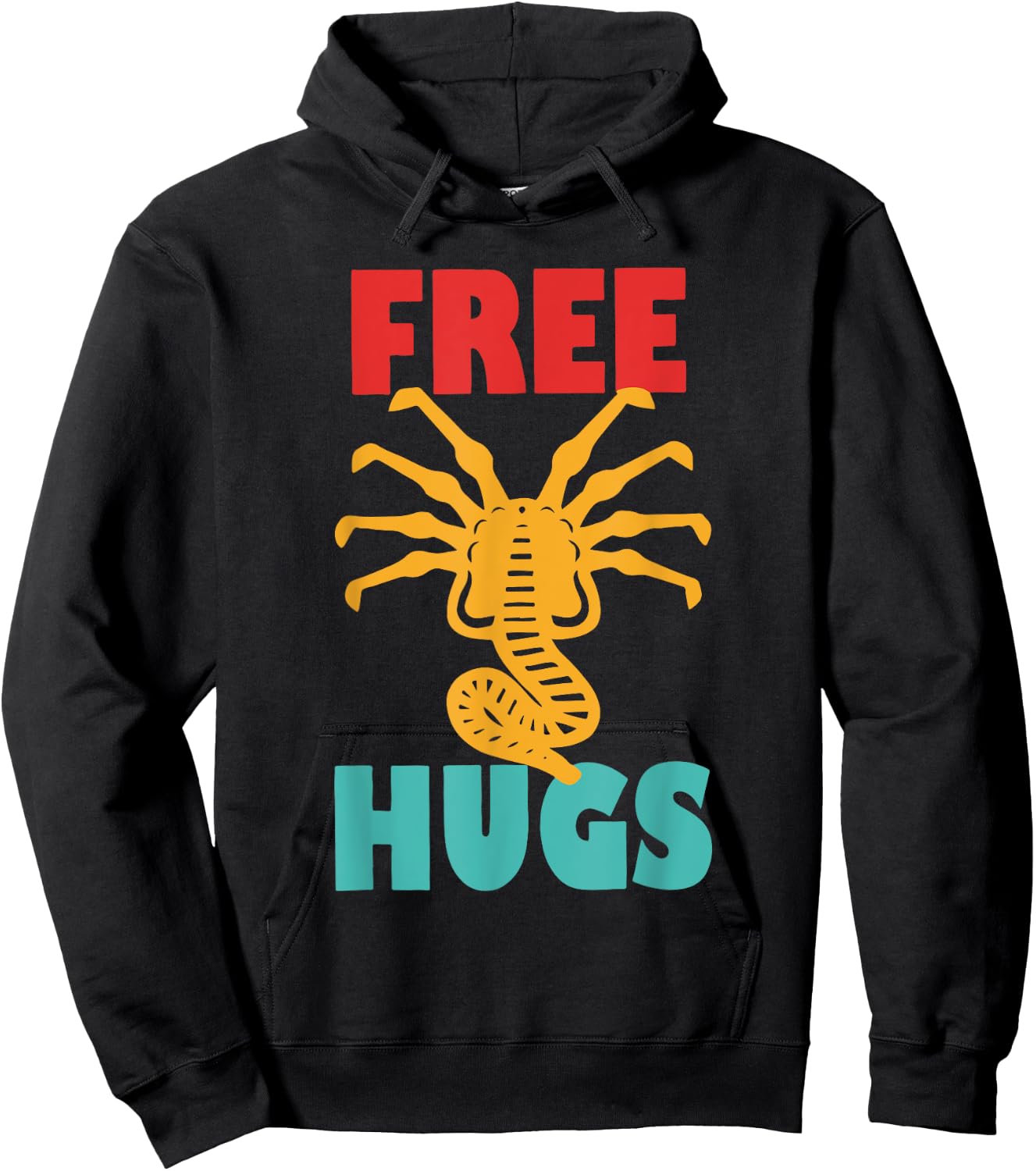 FREE ALIEN HUGS Funny design Hoodie - Hoodie | Black