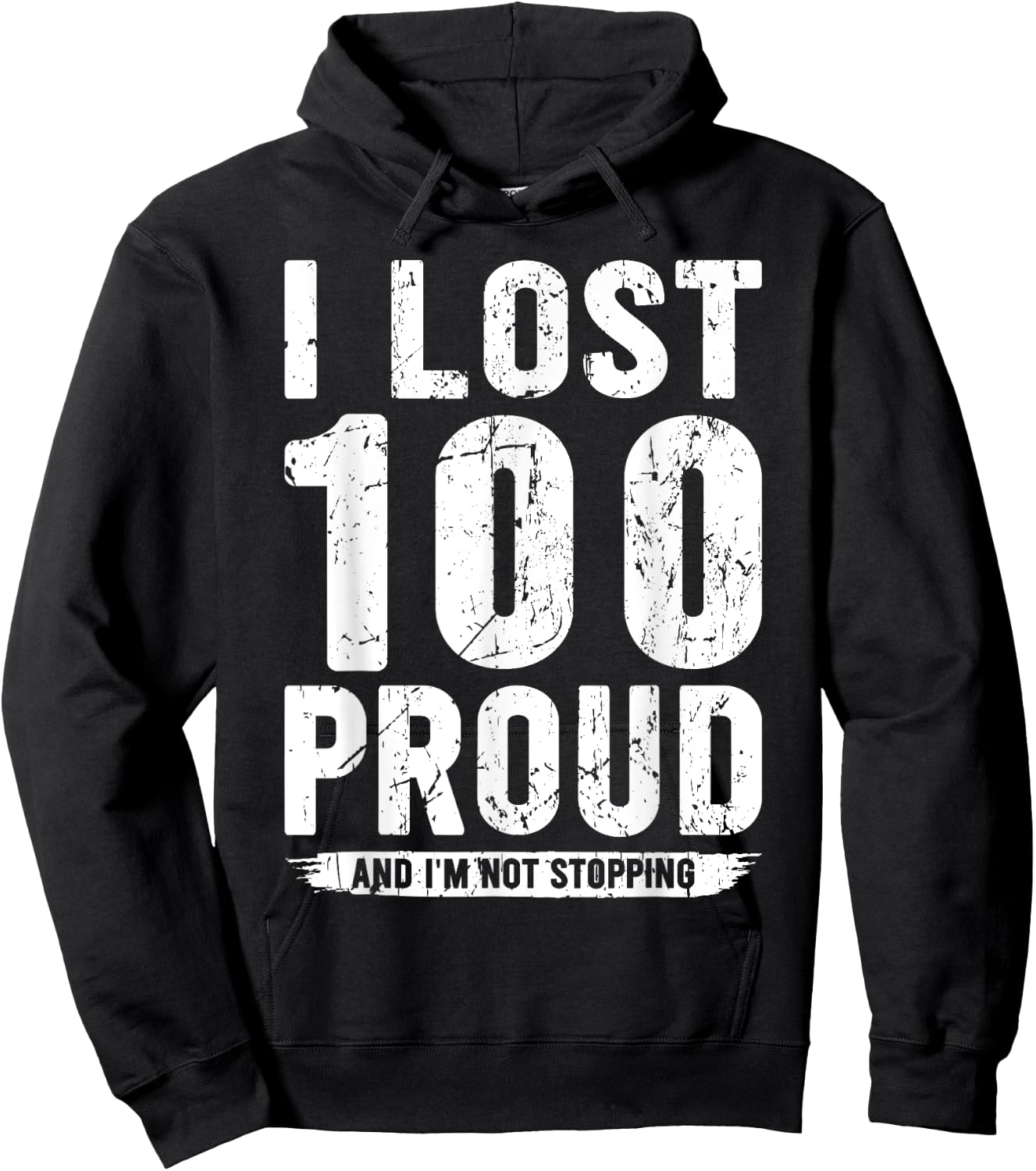 I Lost 100 Pounds Proud Weight Loss Goals Hoodie - Hoodie | Black