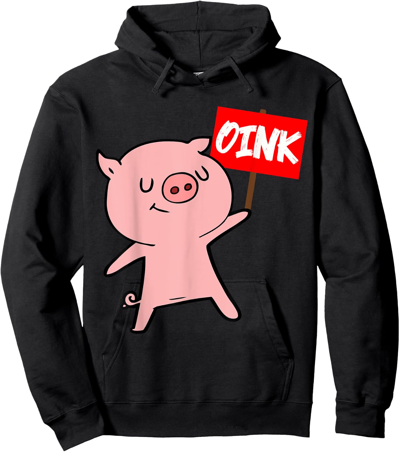 Funny Pig Oink Piglet Pig Farm Animal Farmer Farming Hoodie - Hoodie | Black