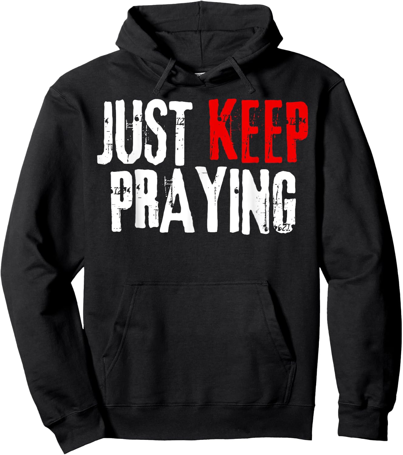 Just Keep Praying Hands Prayer Religious Christian Praying Hoodie - Hoodie | Black