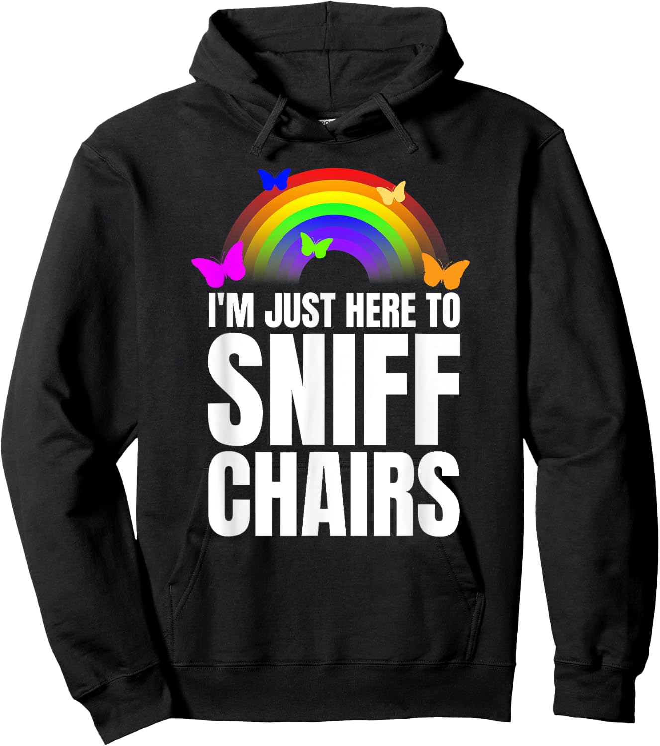 Just Here To Sniff Chairs Sniffing Chairs Funny Airport Swap Hoodie - Hoodie | Black