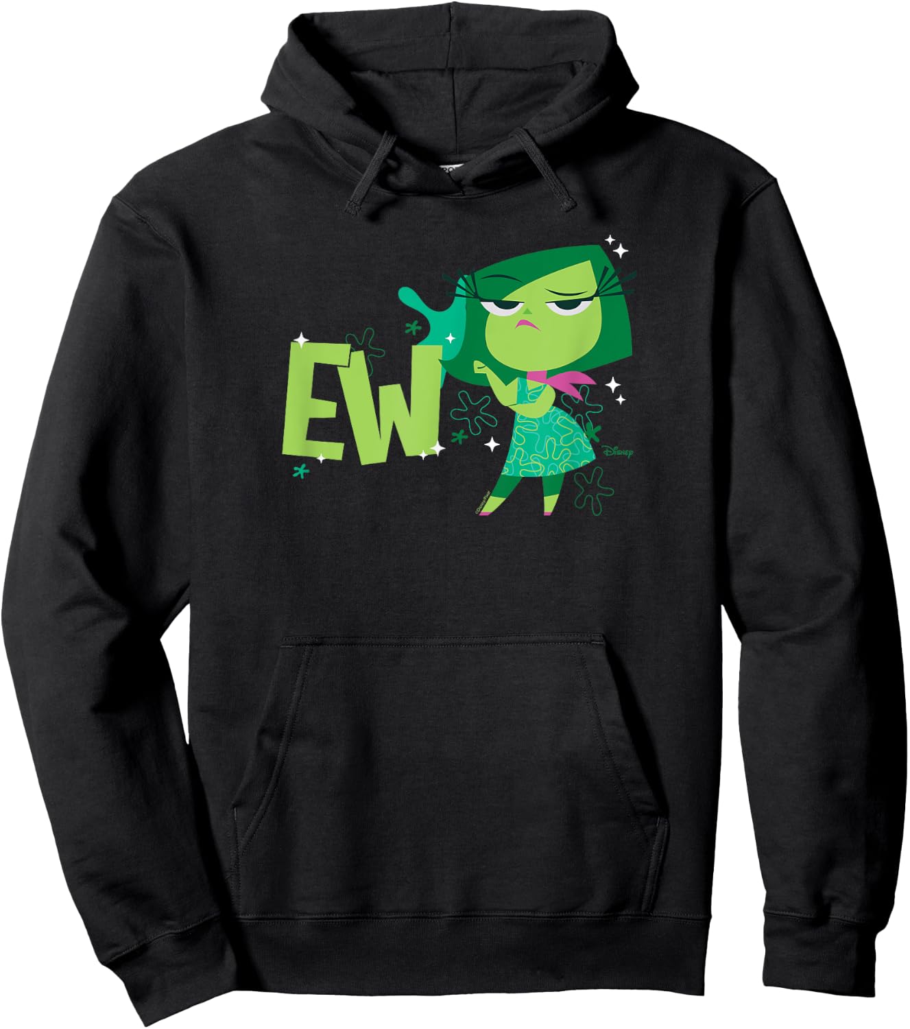 Inside Out 2 - Disgust Emotion Character EW Hoodie - Hoodie | Black