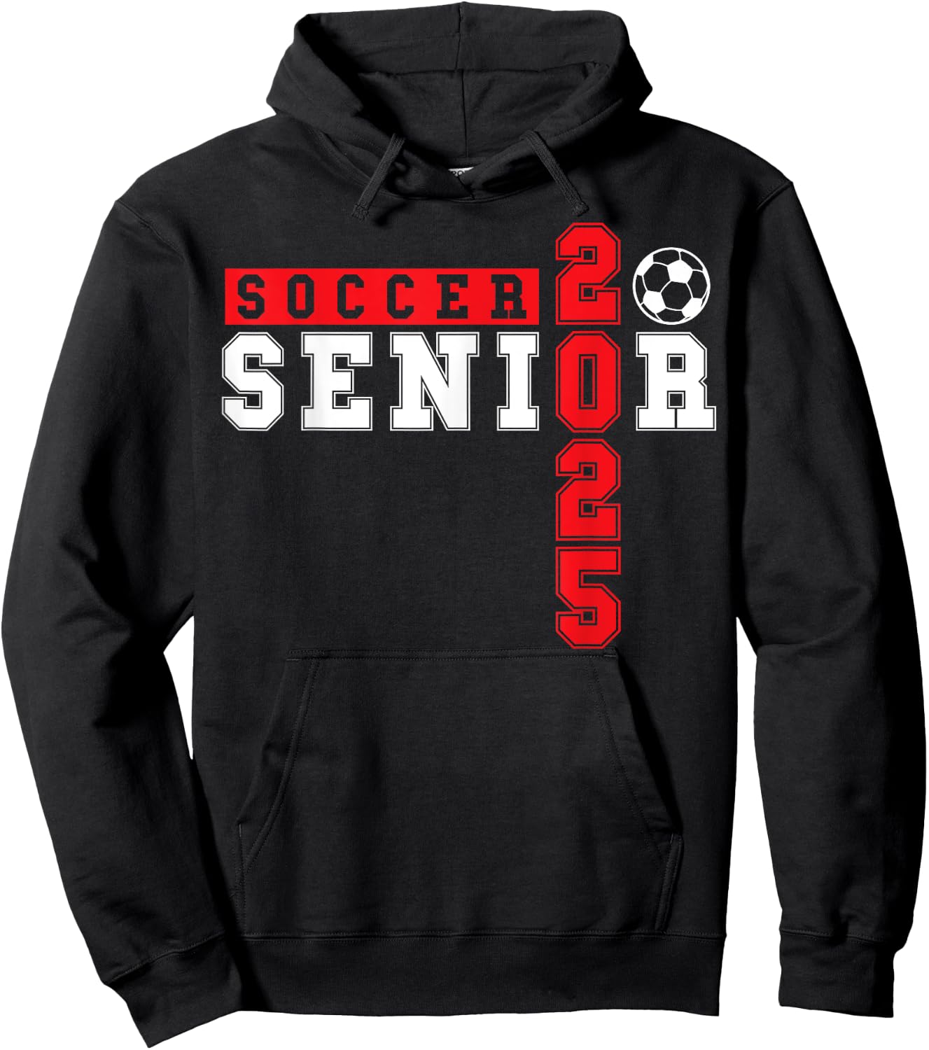 Soccer Senior Night Soccer Senior 2025 Graduation 5 Hoodie - Hoodie | Black