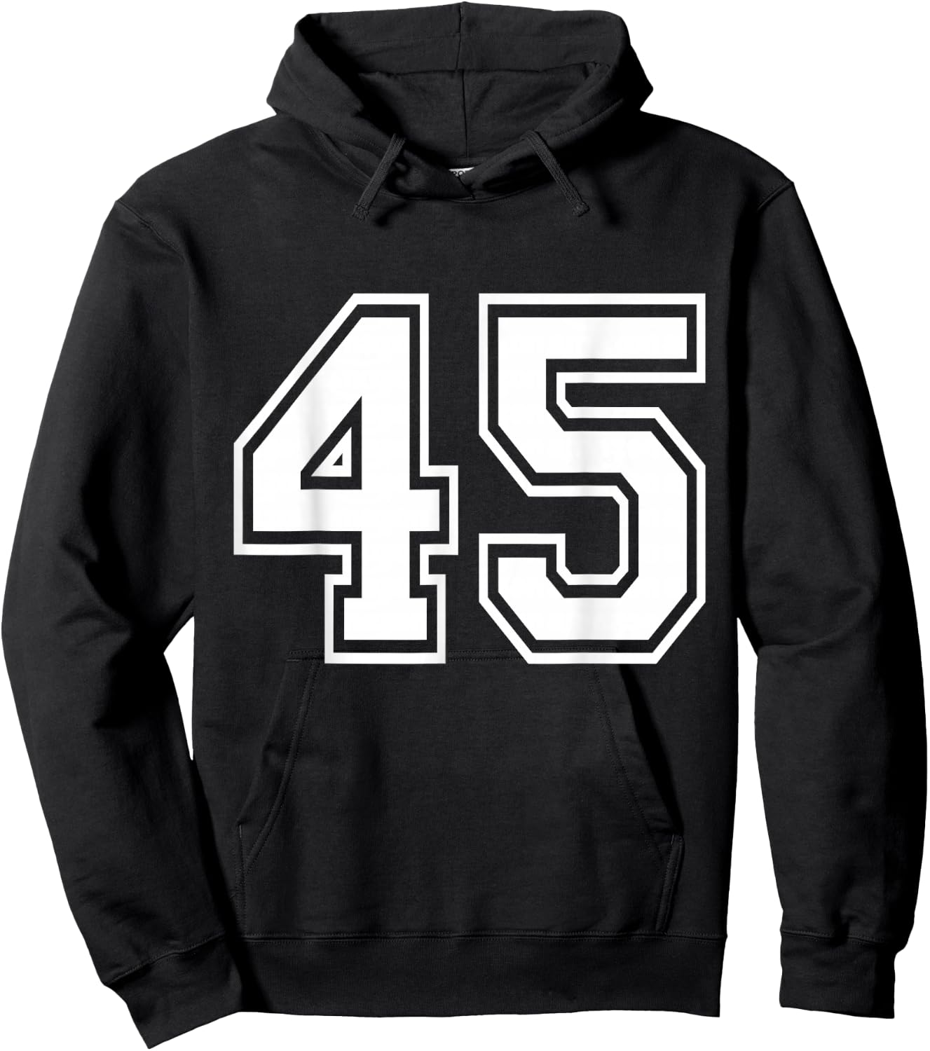 Number 45 Varsity Sports Team Jersey 45th Birthday 45 Years Hoodie - Hoodie | Black