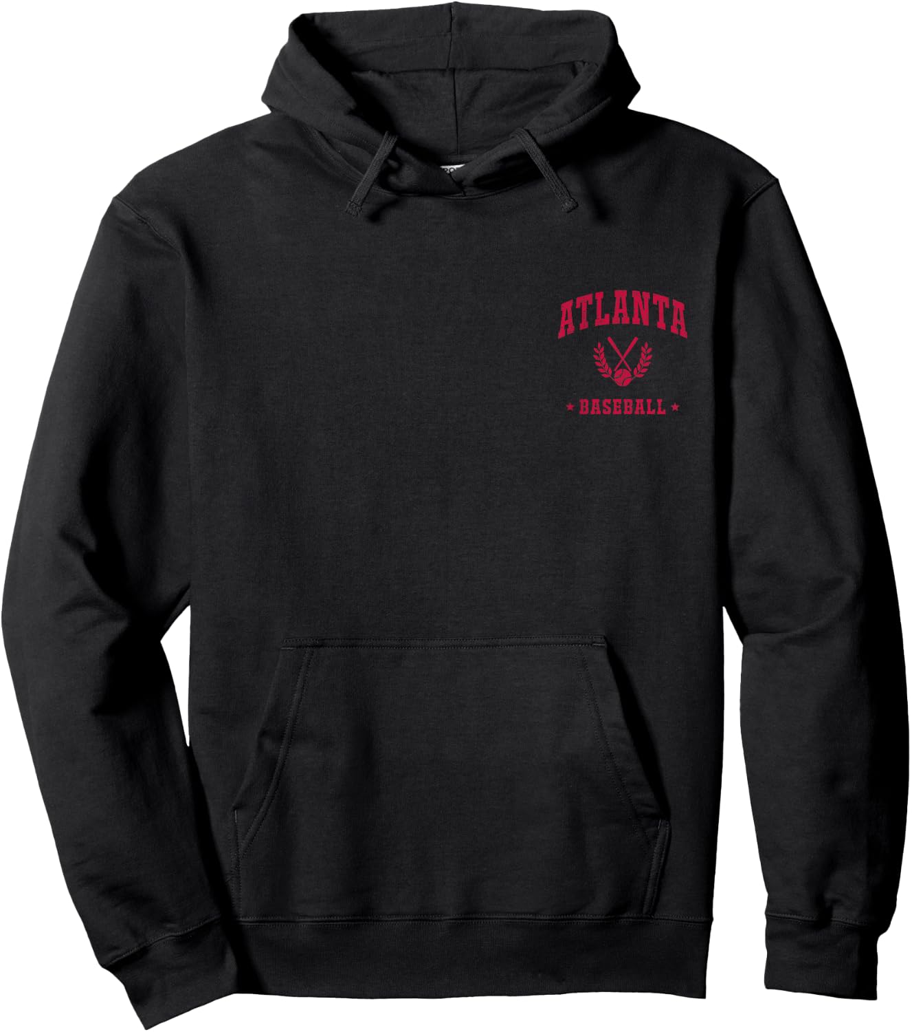 Atlanta Baseball Vintage Gameday Retro Baseball Lover Hoodie - Hoodie | Black