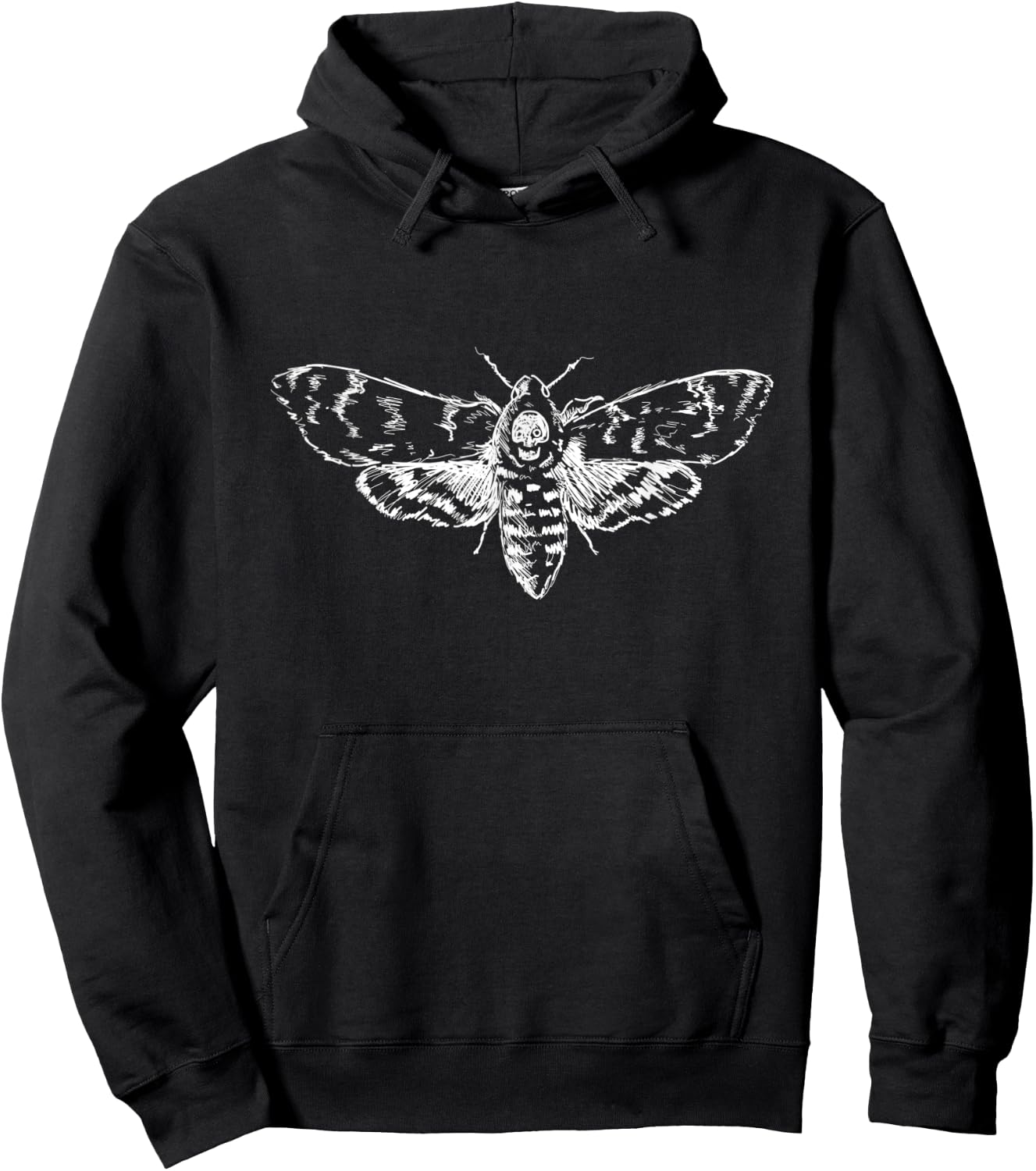 Death's-Head Hawkmoth Illustration Hoodie - Hoodie | Black