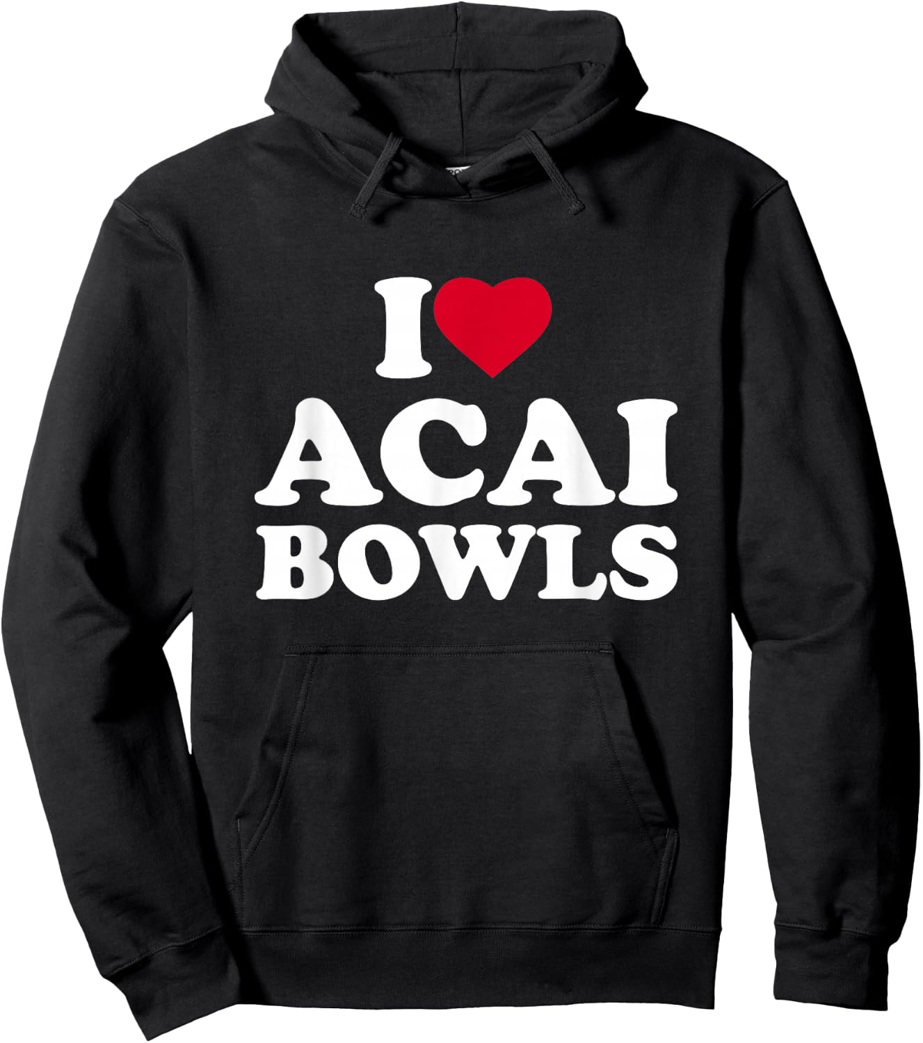I Love Acai Bowls I Heart Acai Bowls Lover Berry Hoodie - Hoodie | Black