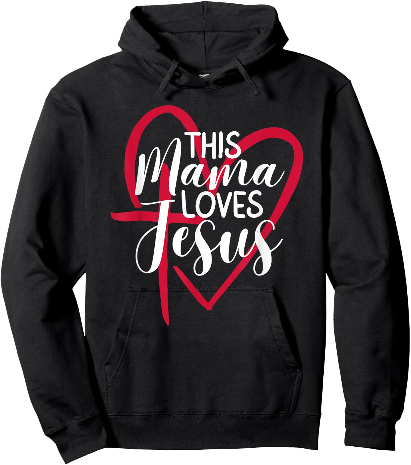 This Mama Loves Jesus Christian Praying Mom Women Hoodie - Hoodie | Black