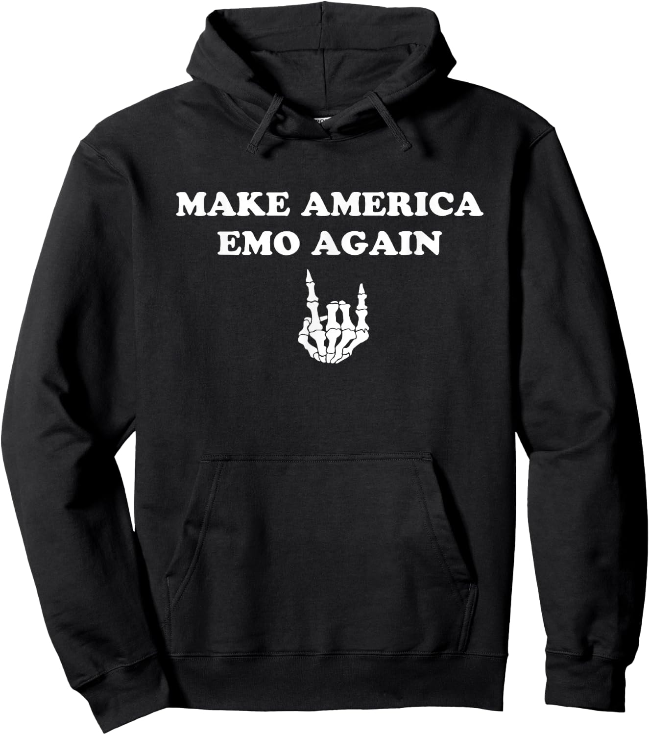 Make America Emo Again Funny Punk Band Hoodie - Hoodie | Black