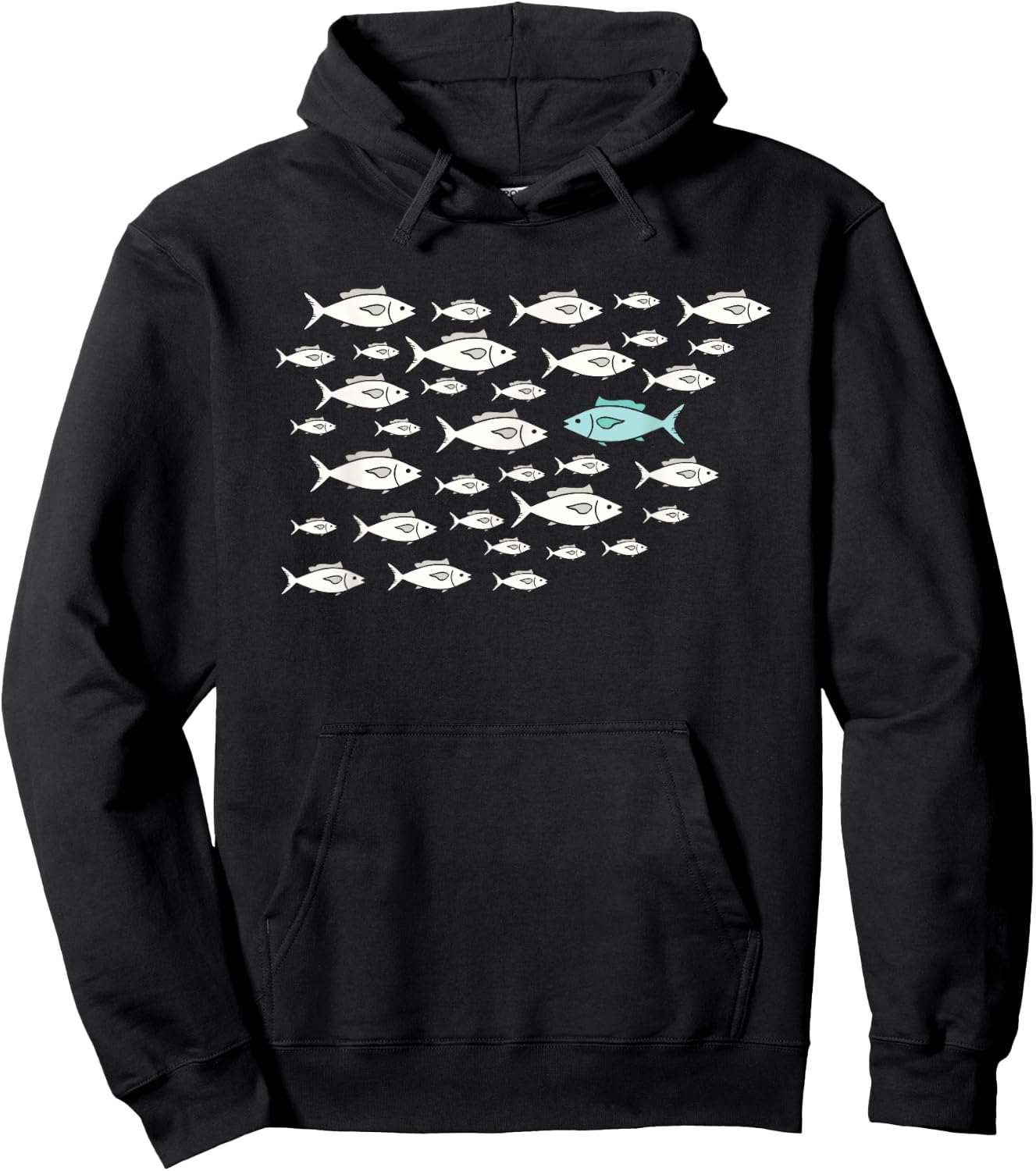 Fish Swimming Against The Current Be Yourself Different , Small, Black Hoodie - Hoodie | Black