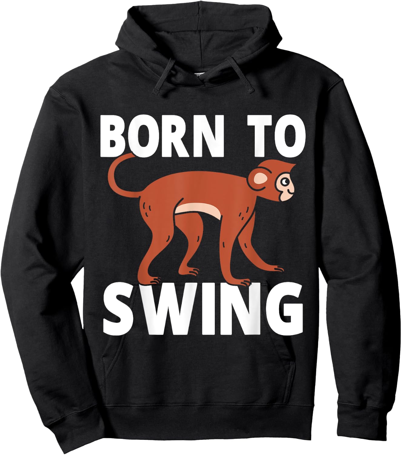 Born to swing Monkey Hoodie - Hoodie | Black