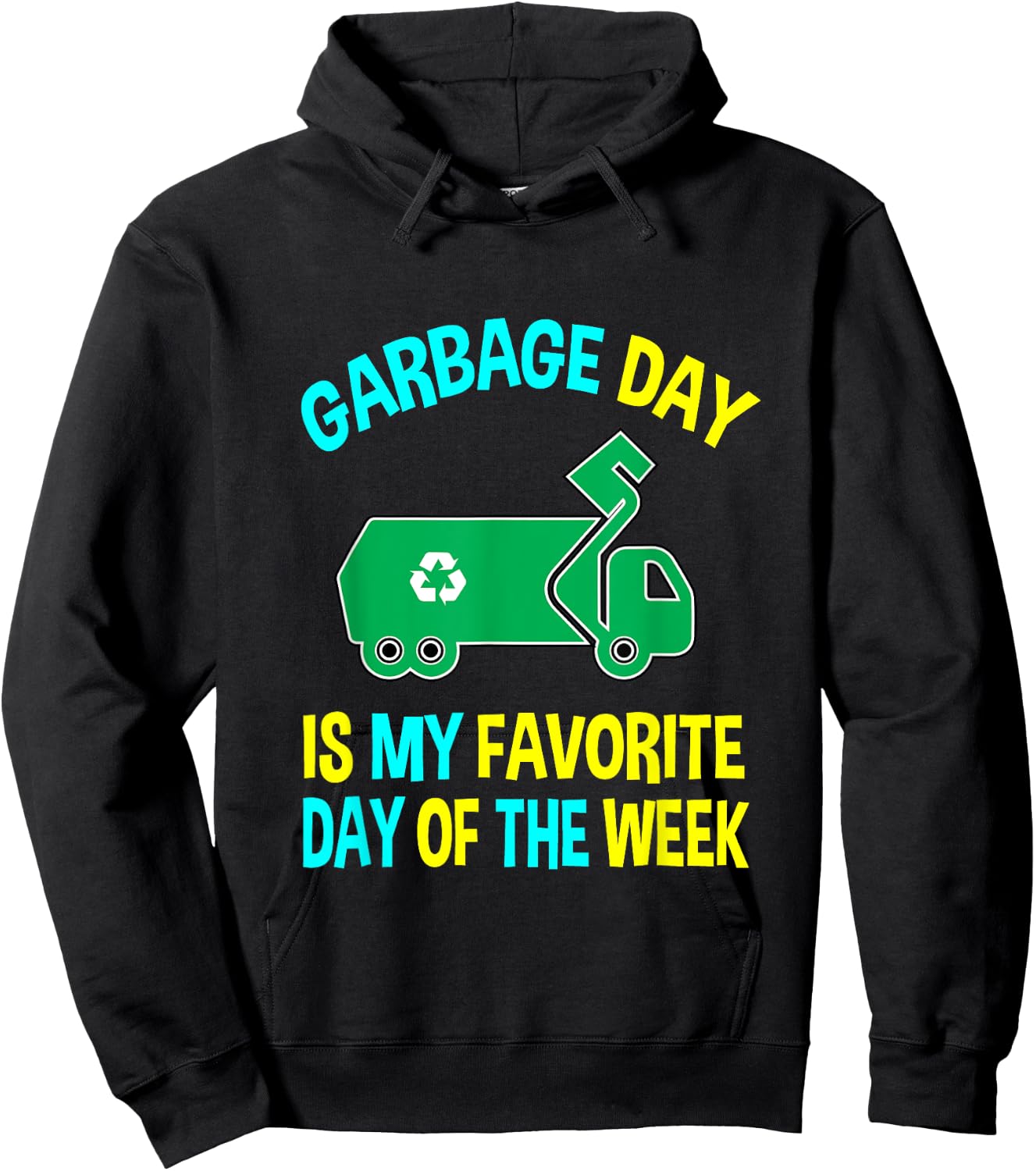 Garbage Uniform Trash Kids Garbage Man Costume Truck Hoodie - Hoodie | Black