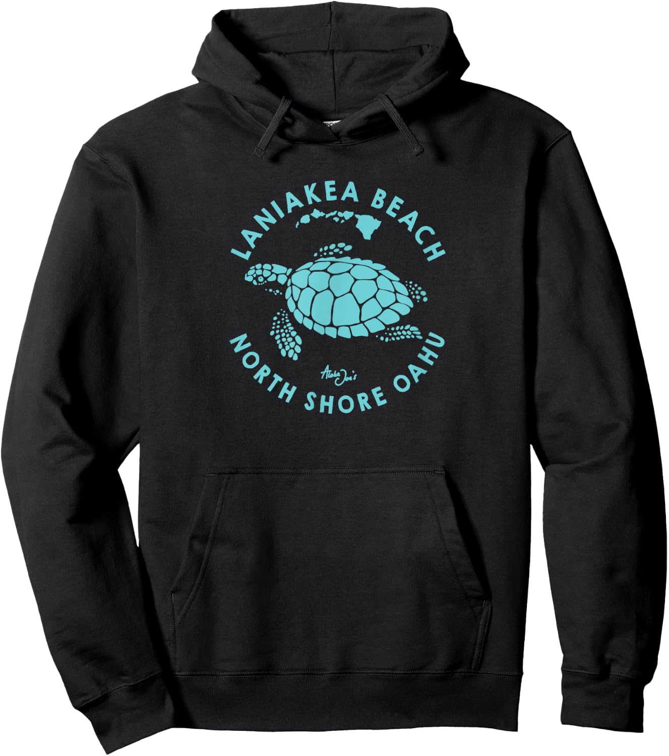 Hawaii Honu Sea Turtle Laniakea Beach North Shore Oahu Women Kids Hoodie - Hoodie | Black