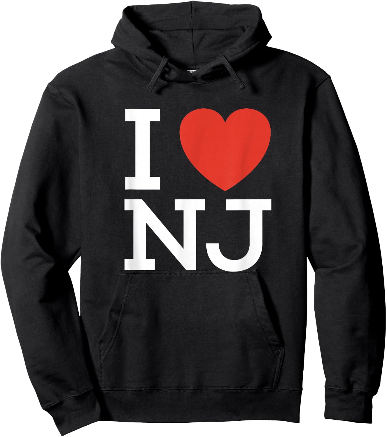 I Love NJ - Heart T Shirt for New Jersey Lovers Hoodie - Hoodie | Black