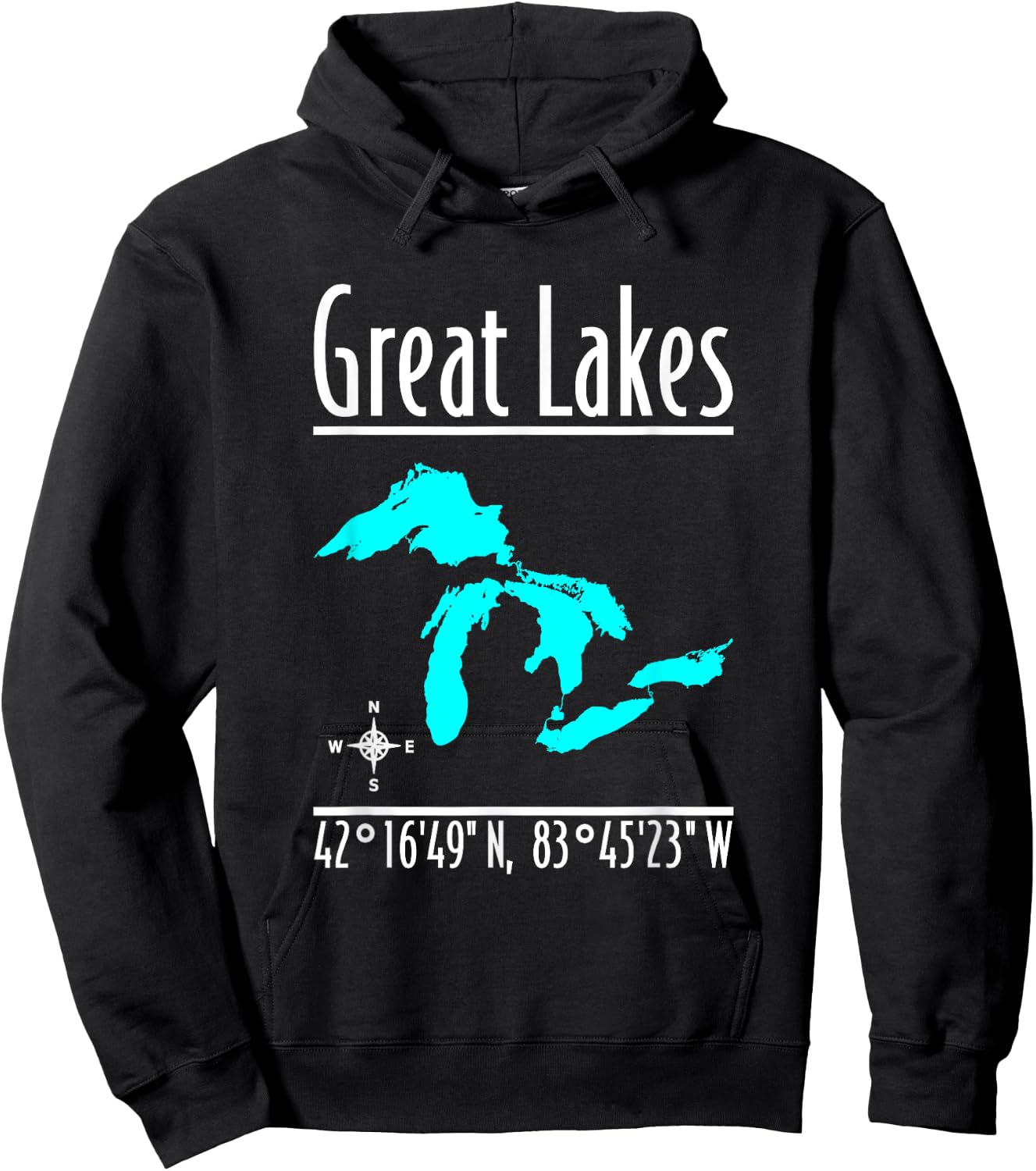 Modern The Great Lakes Hoodie - Hoodie | Black