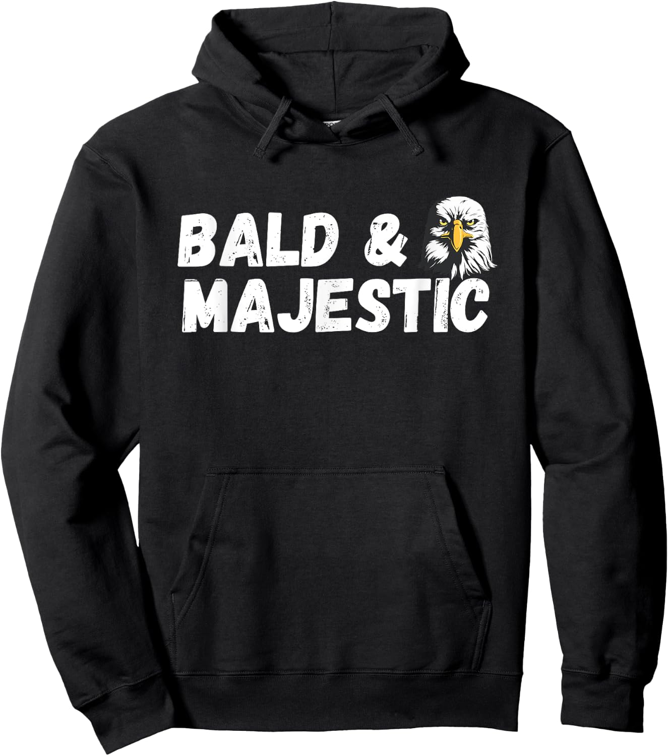 Men Bald and Majestic Hoodie - Hoodie | Black