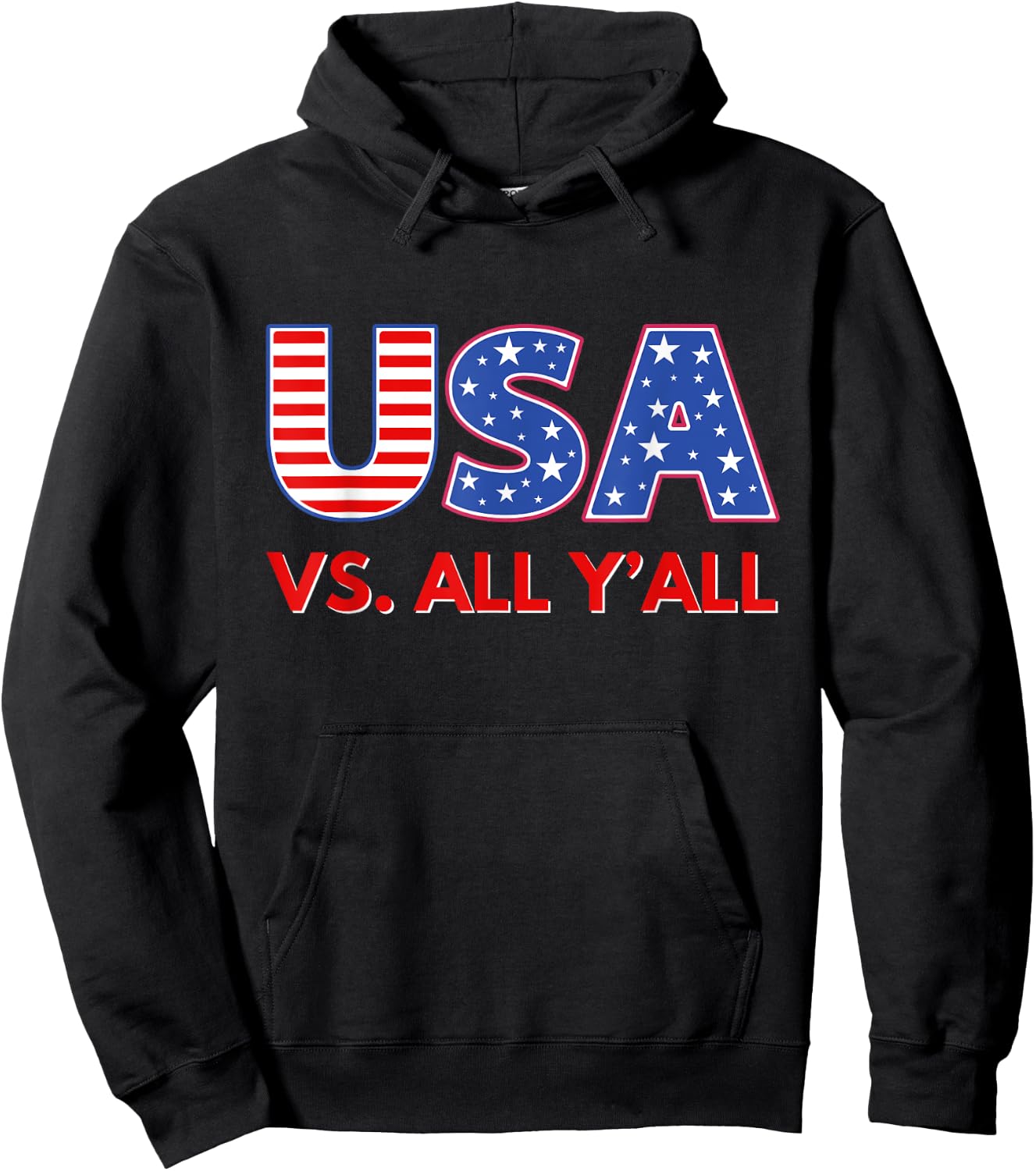 USA Vs. All Y'All Funny USA Summer Sporting Games Hoodie - Hoodie | Black