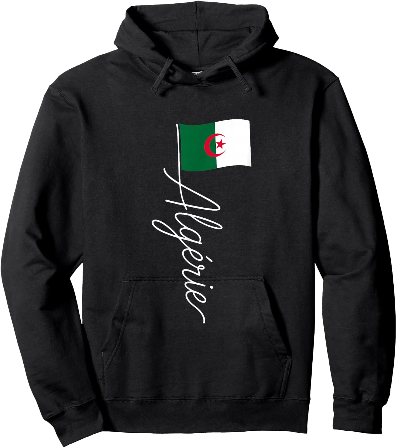 Algérie Signature Flag Pole – French Algeria Souvenir Hoodie - Hoodie | Black