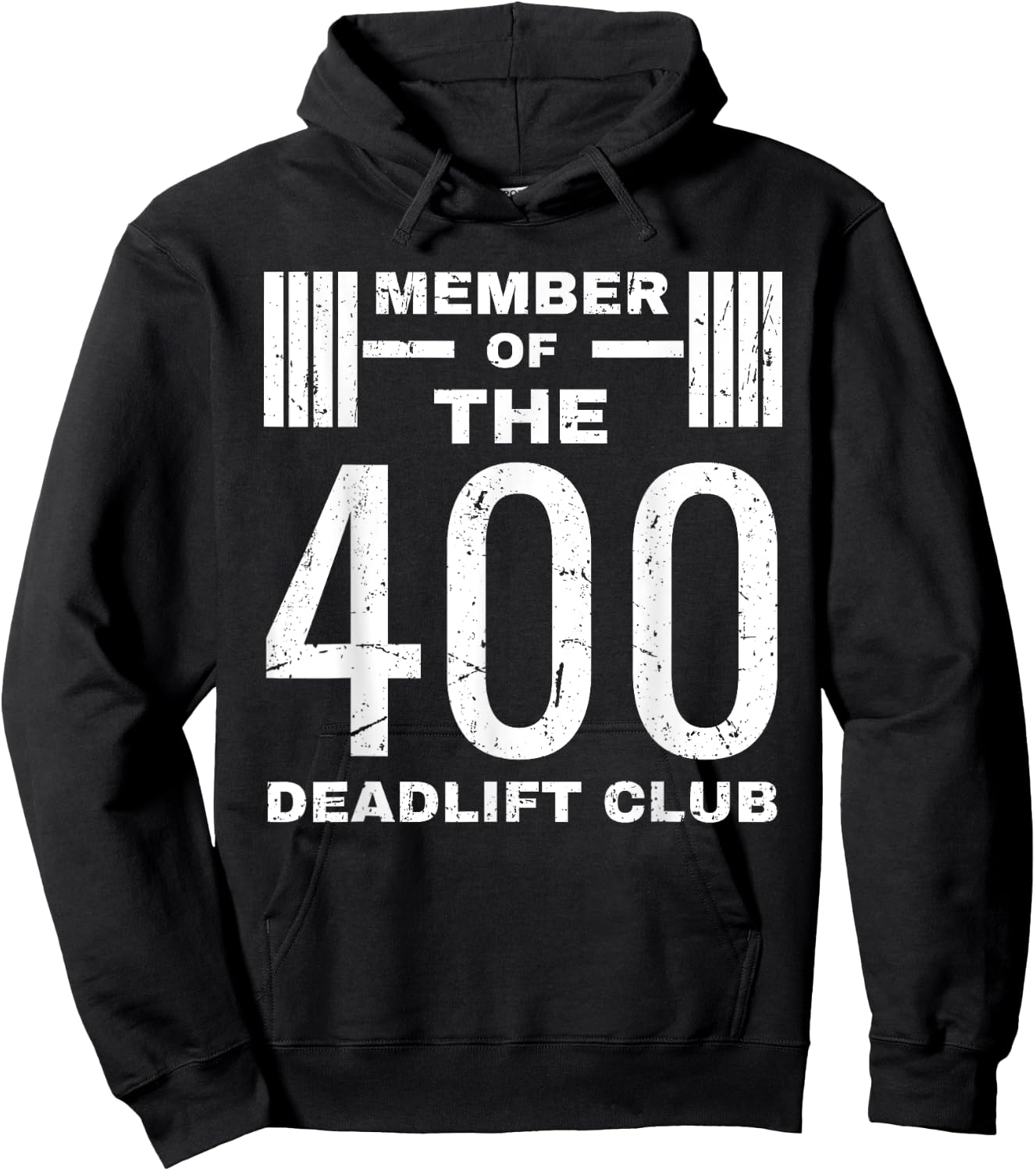 Deadlift 400 lb Club I Deadlift 400 Powerlifting Hoodie - Hoodie | Black