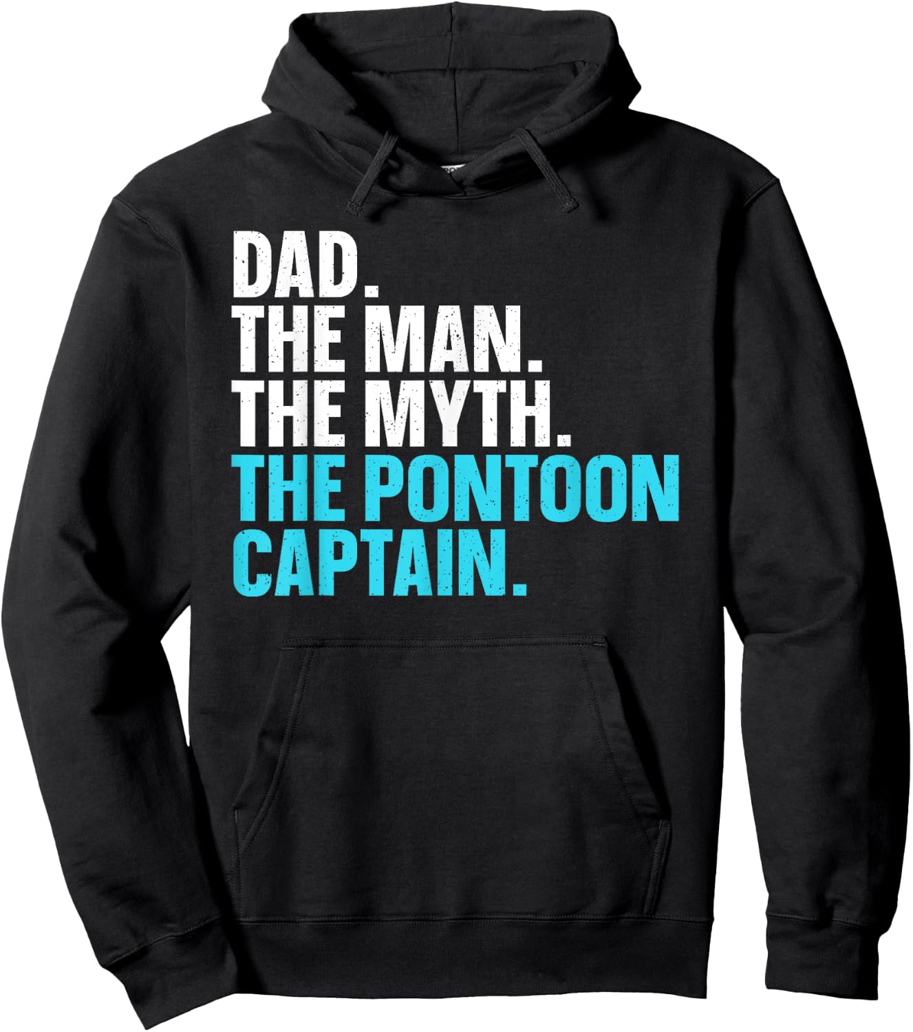 Funny Pontoon Dad Art Boating Pontoon Boat Captain Hoodie - Hoodie | Black