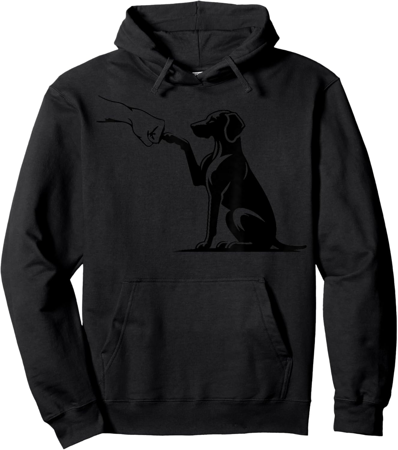 cute vizsla Dog with hand, vizsla mom Hoodie - Hoodie | Black