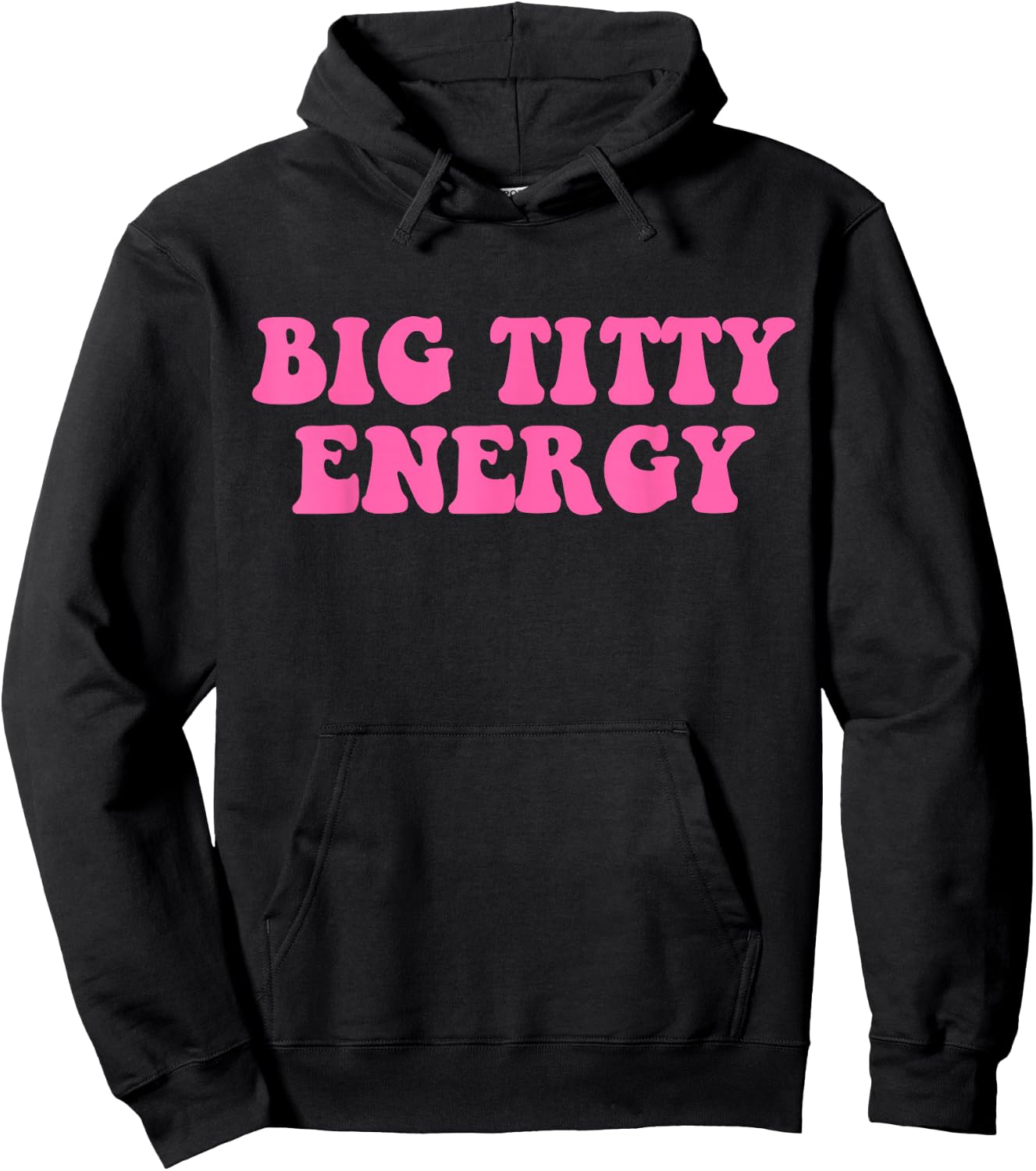 Funny Big Titty Energy Hippie Apparel Hoodie - Hoodie | Black