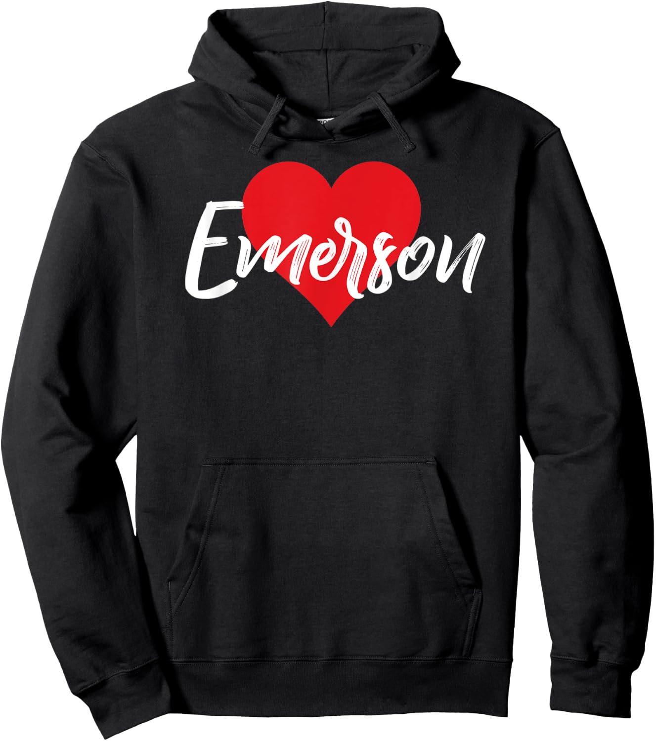 I Love Emerson First Name I Heart Named Hoodie - Hoodie | Black