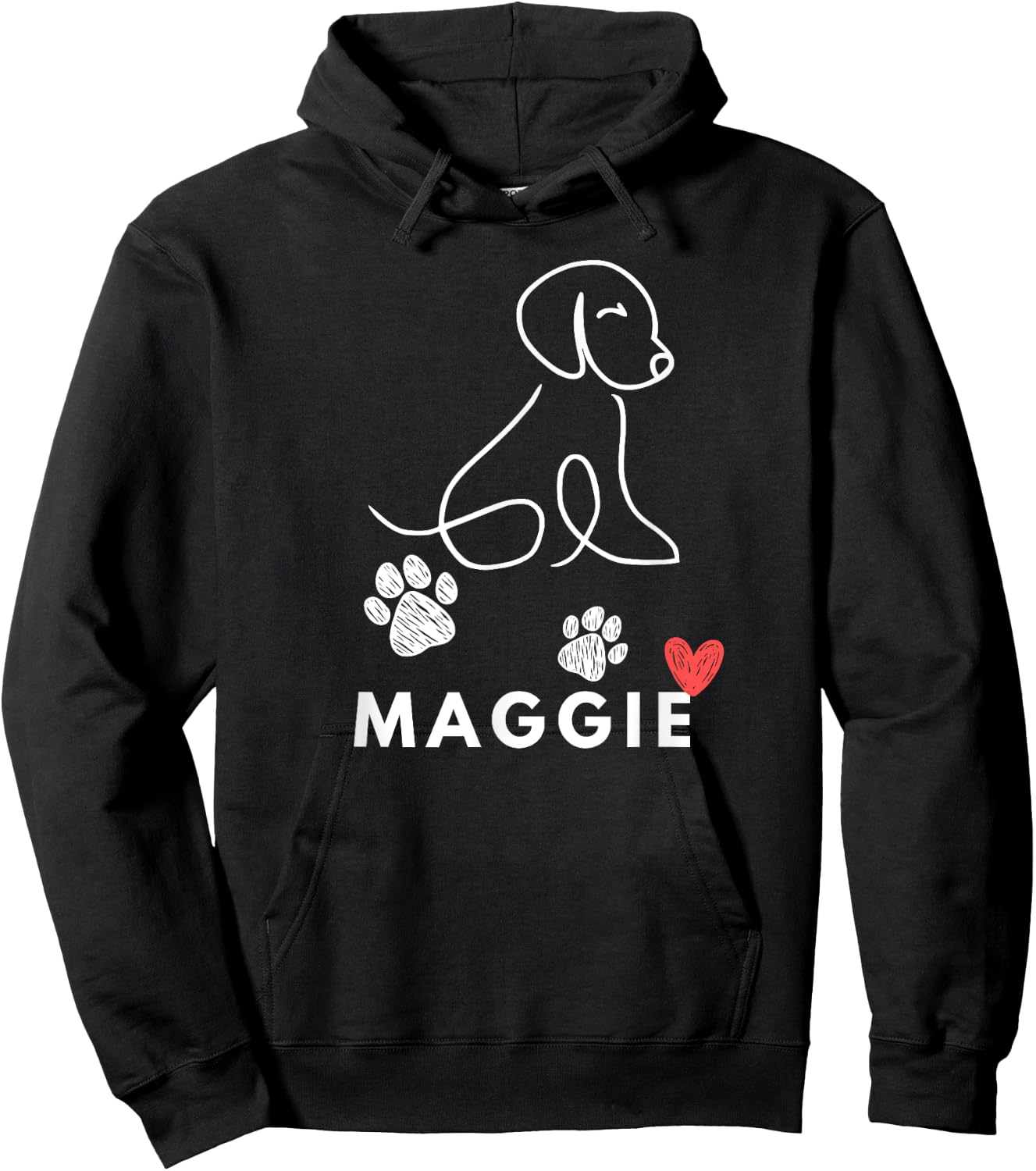 Maggie Dog nametag Gift my Puppy Dog named Maggie Men Women Girls Kids Hoodie - Hoodie | Black