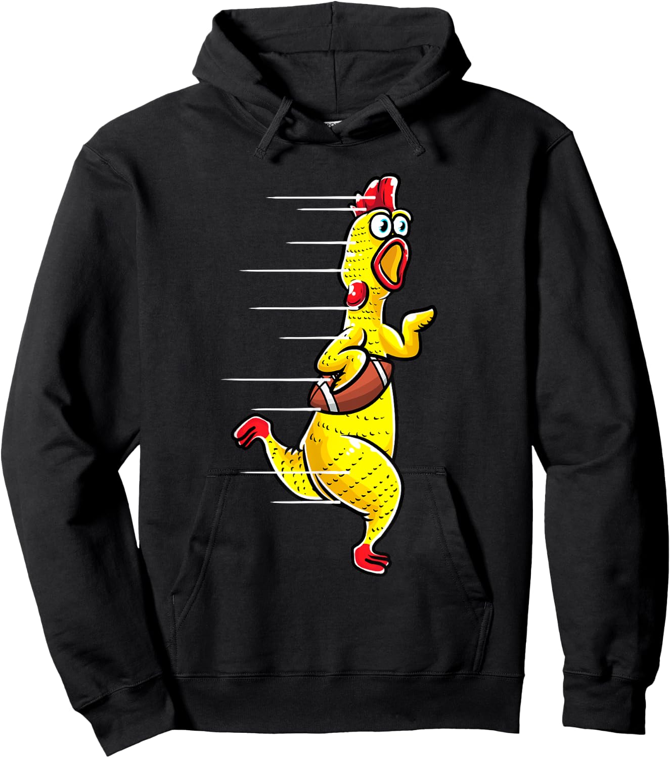 Funny Rubber Chicken With Football Sports Men Kids Hoodie - Hoodie | Black