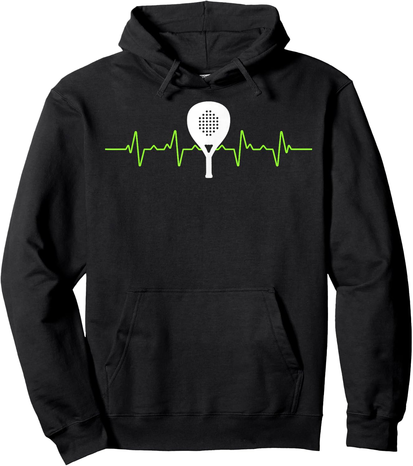 Padel Heartbeat Padel Player Paddle Tennis Padel Tennis Hoodie - Hoodie | Black