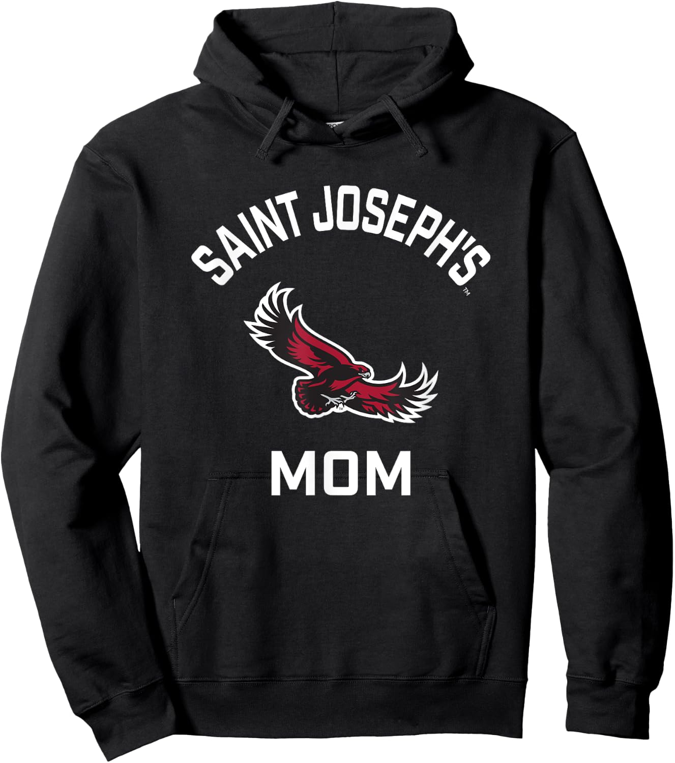 Saint Josephs University Hawks Arched Mom Hoodie - Hoodie | Black