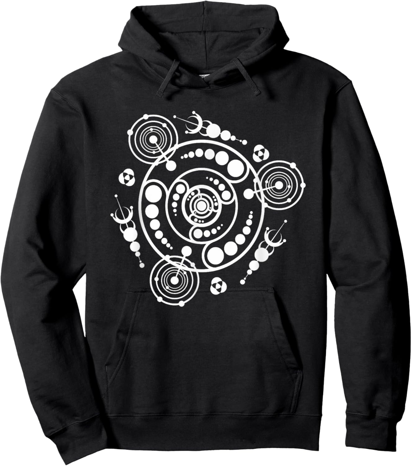 Crop Circle Space Alien Galaxy UFO Illustration Art Designer Hoodie - Hoodie | Black