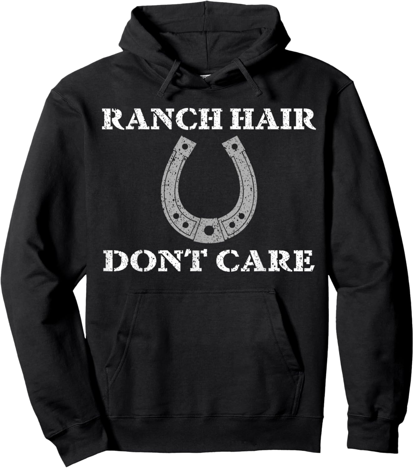 Ranch Hair Dont Care Horse Barn Shirt Hoodie - Hoodie | Black