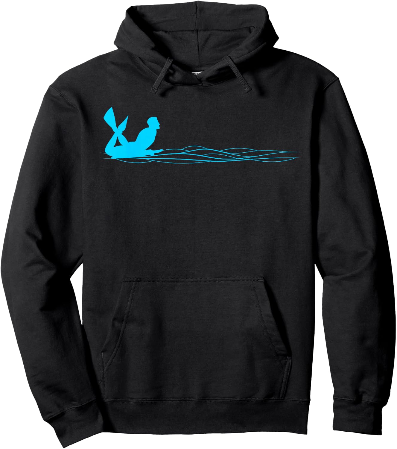 Minimalistic Bodyboard Graphic Hoodie - Hoodie | Black