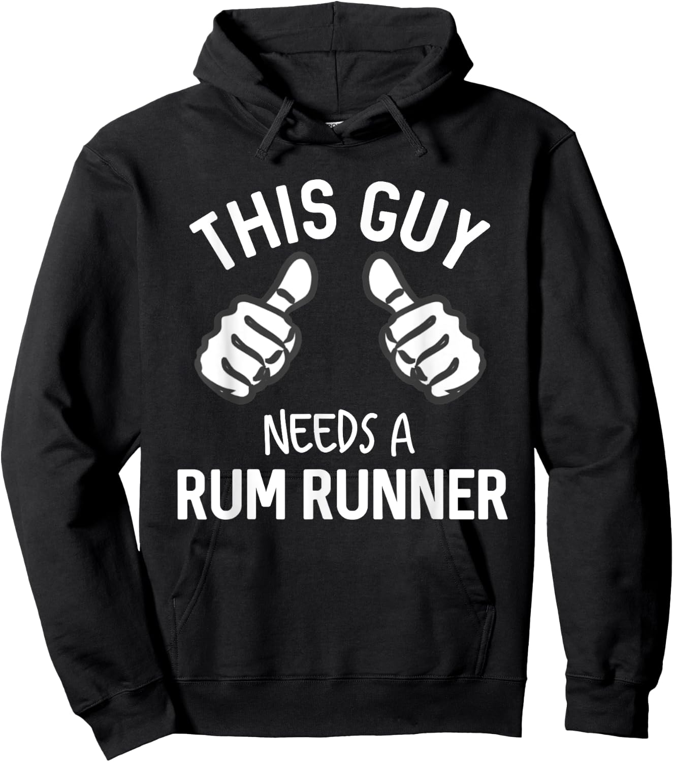 This Guy Needs A Rum Runner Funny Drinking Rum Hoodie - Hoodie | Black