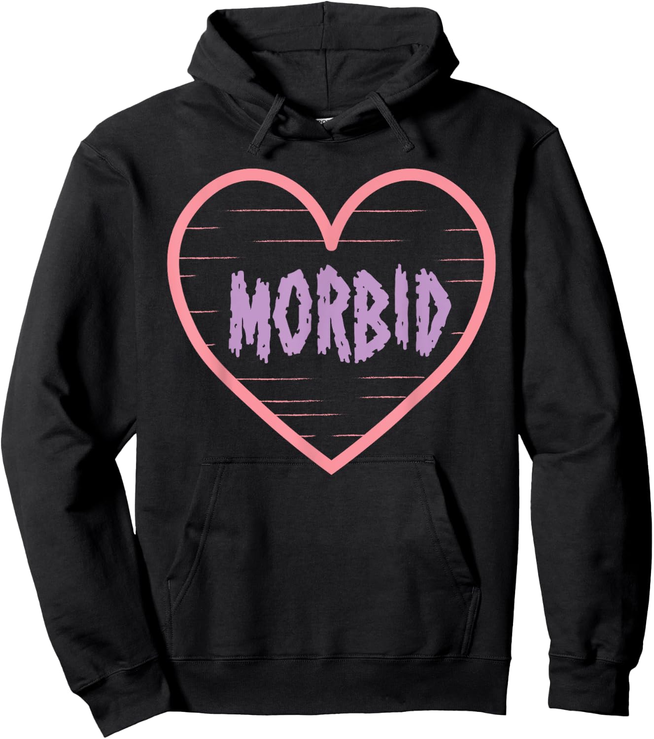 Morbid Heart- Unique Pastel Goth Valentines Day Yami Kawaii Hoodie - Hoodie | Black