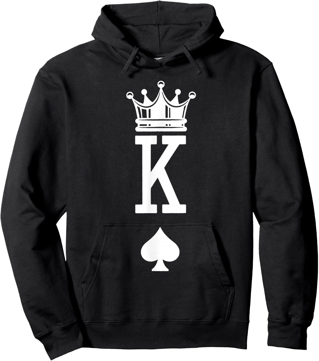 King and Queen Couple of Spades King and Queen of Hearts Hoodie - Hoodie | Black