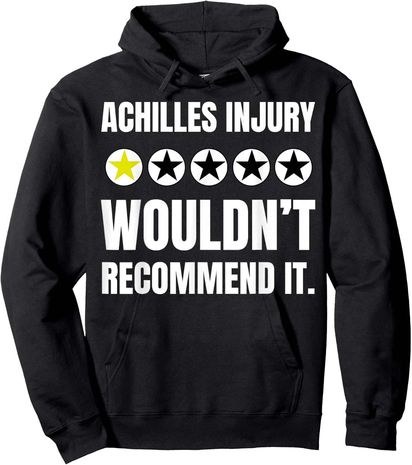 Funny Achilles Recovery Injury And Broken Achilles Bone Hoodie - Hoodie | Black