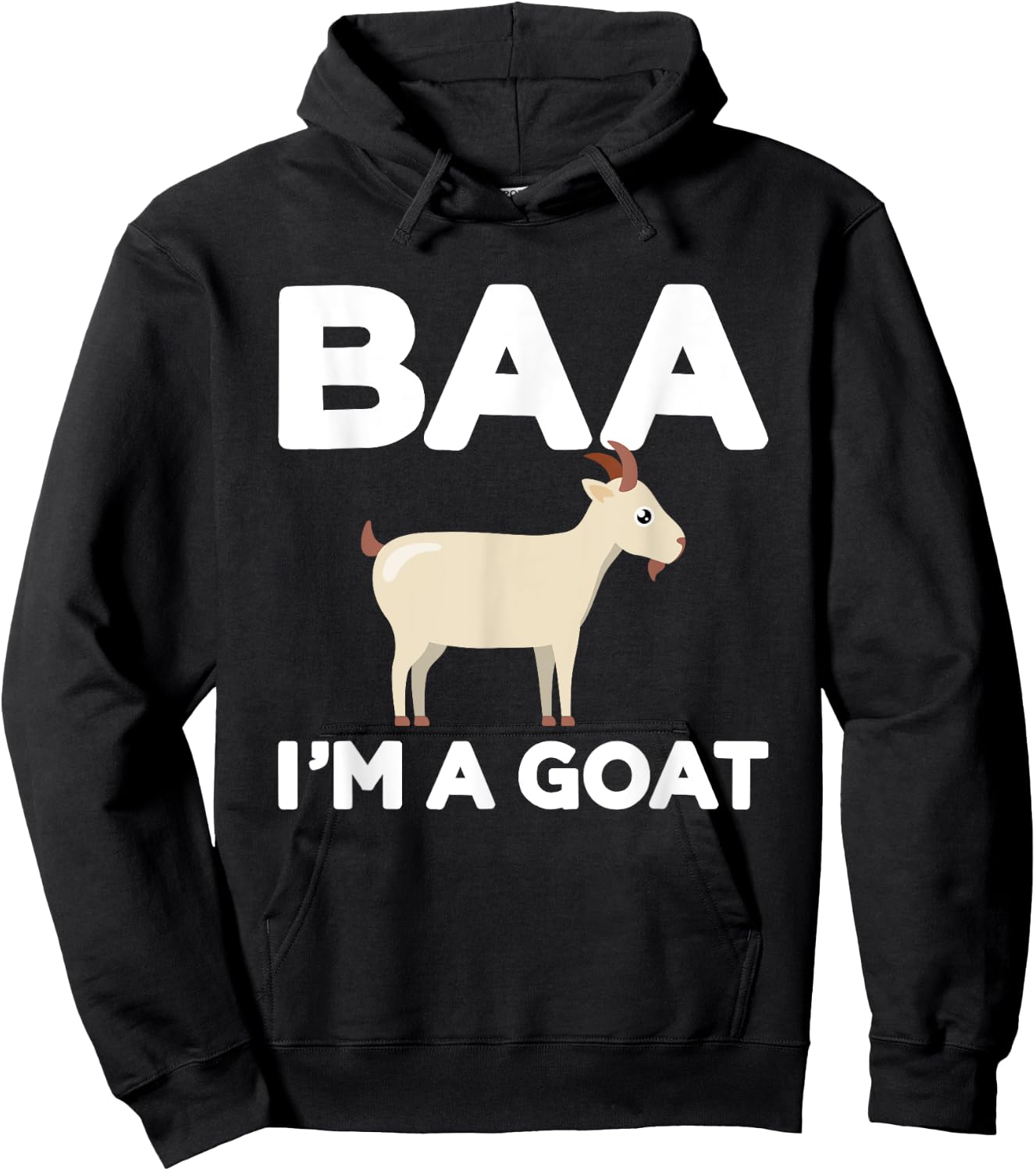 Baa Im a Goat Funny Lazy DIY Costume for Halloween Party Hoodie - Hoodie | Black
