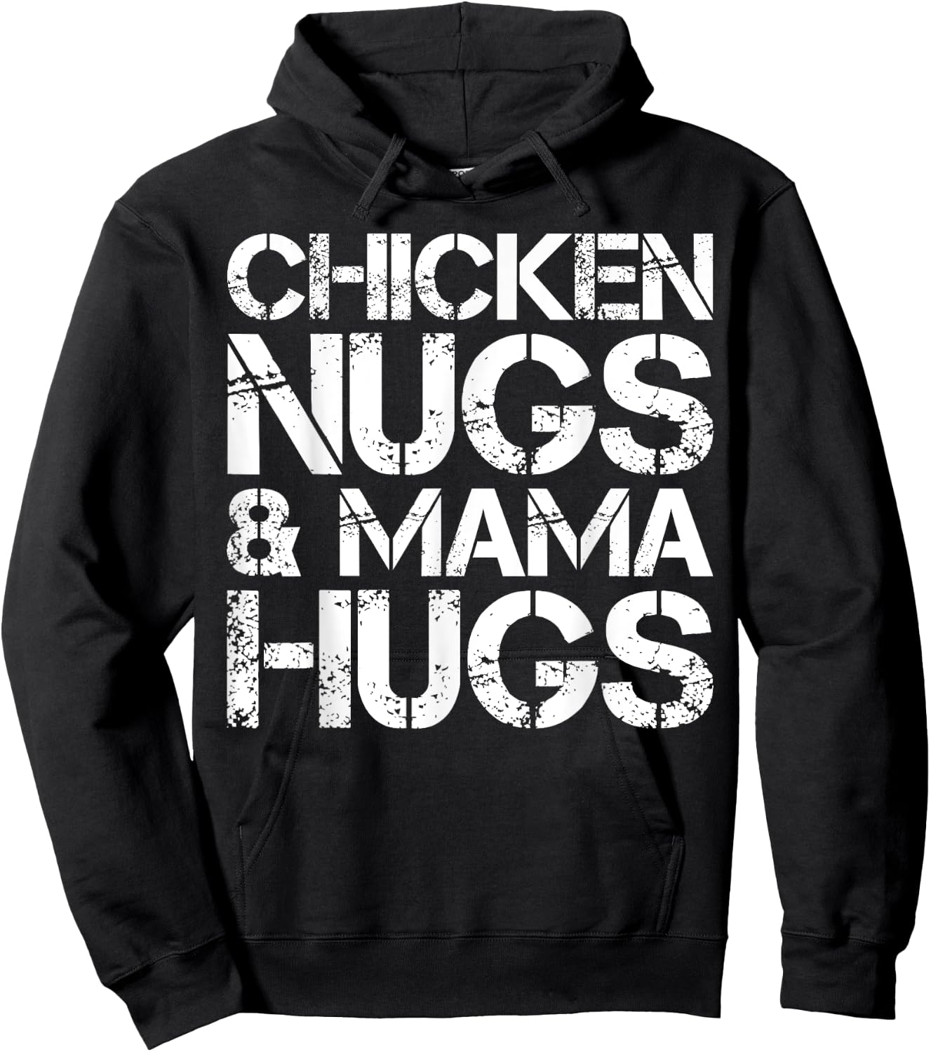 Chicken Nugs And Mama Hugs Cute Chicken Nugget Lover Hoodie - Hoodie | Black