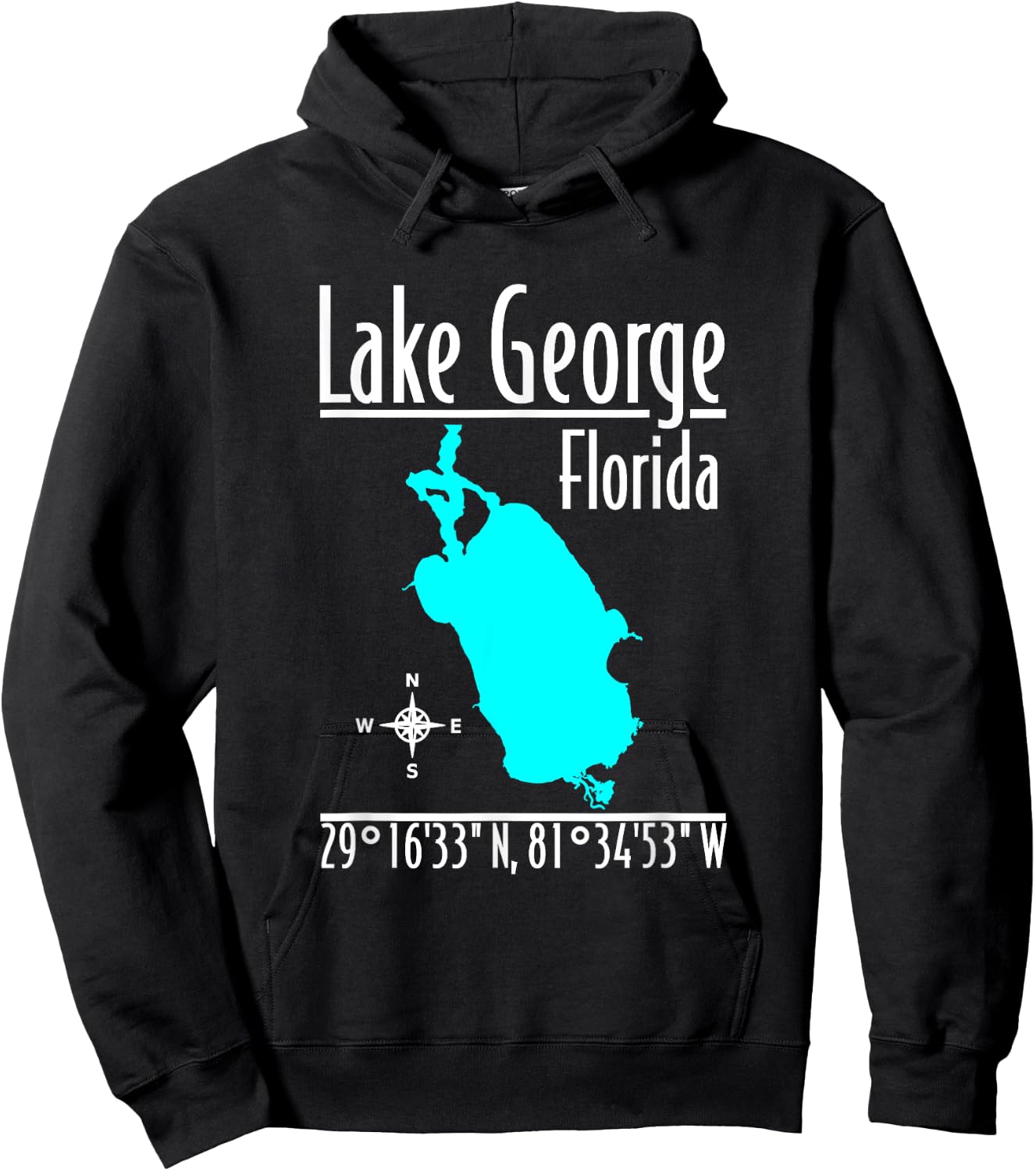 Modern Lake George - Florida Hoodie - Hoodie | Black