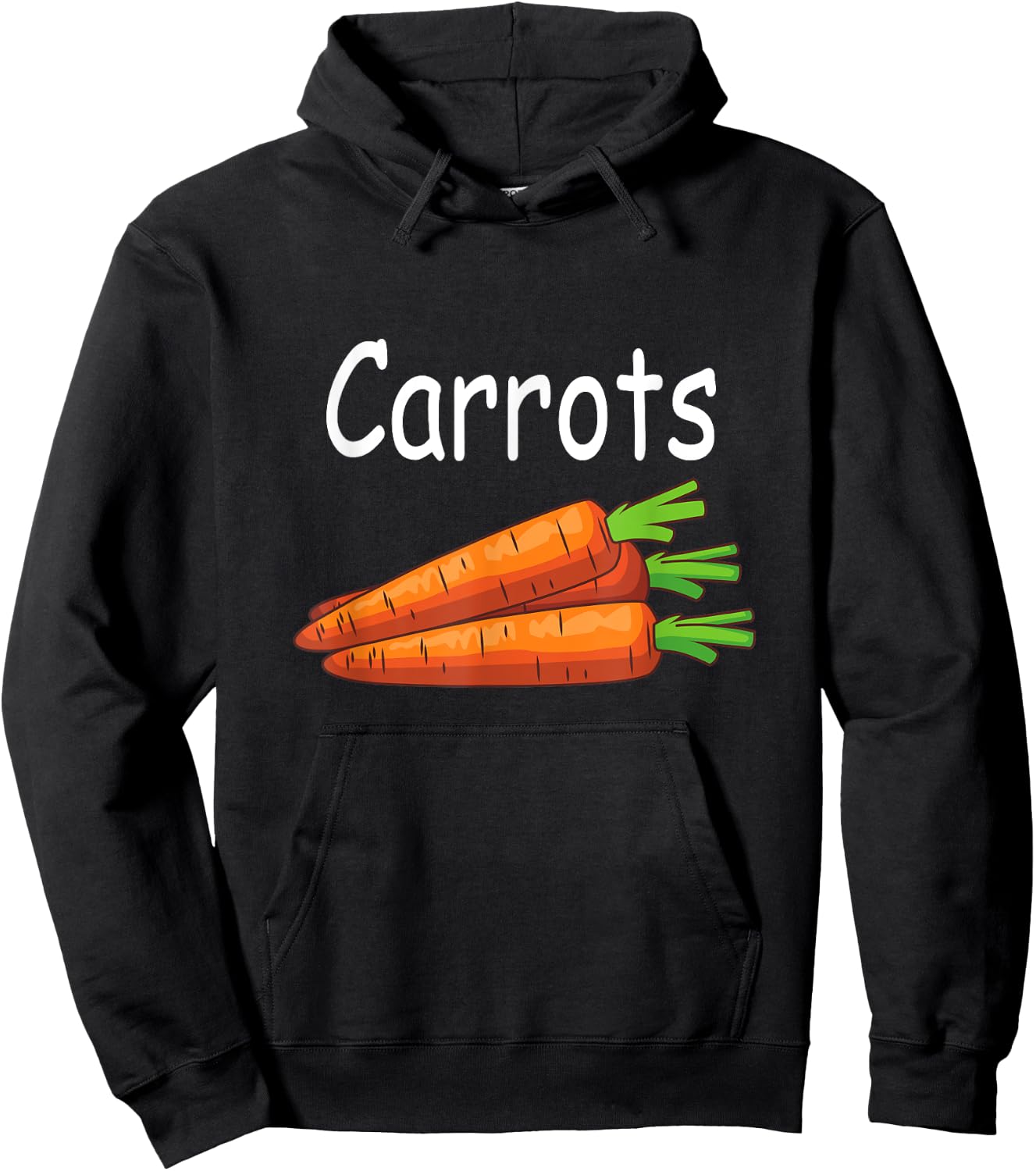 Funny Family Matching Halloween Costumes Peas and Carrots Hoodie - Hoodie | Black
