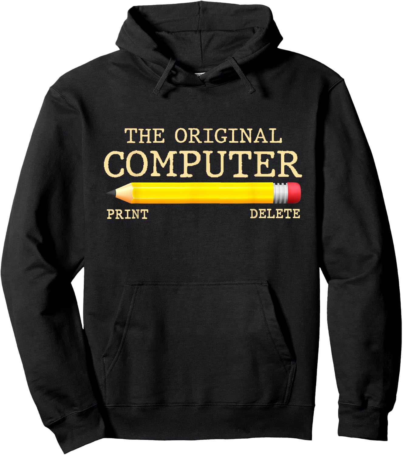 The Original Computer Funny Pencil IT Tech Support Hoodie - Hoodie | Black