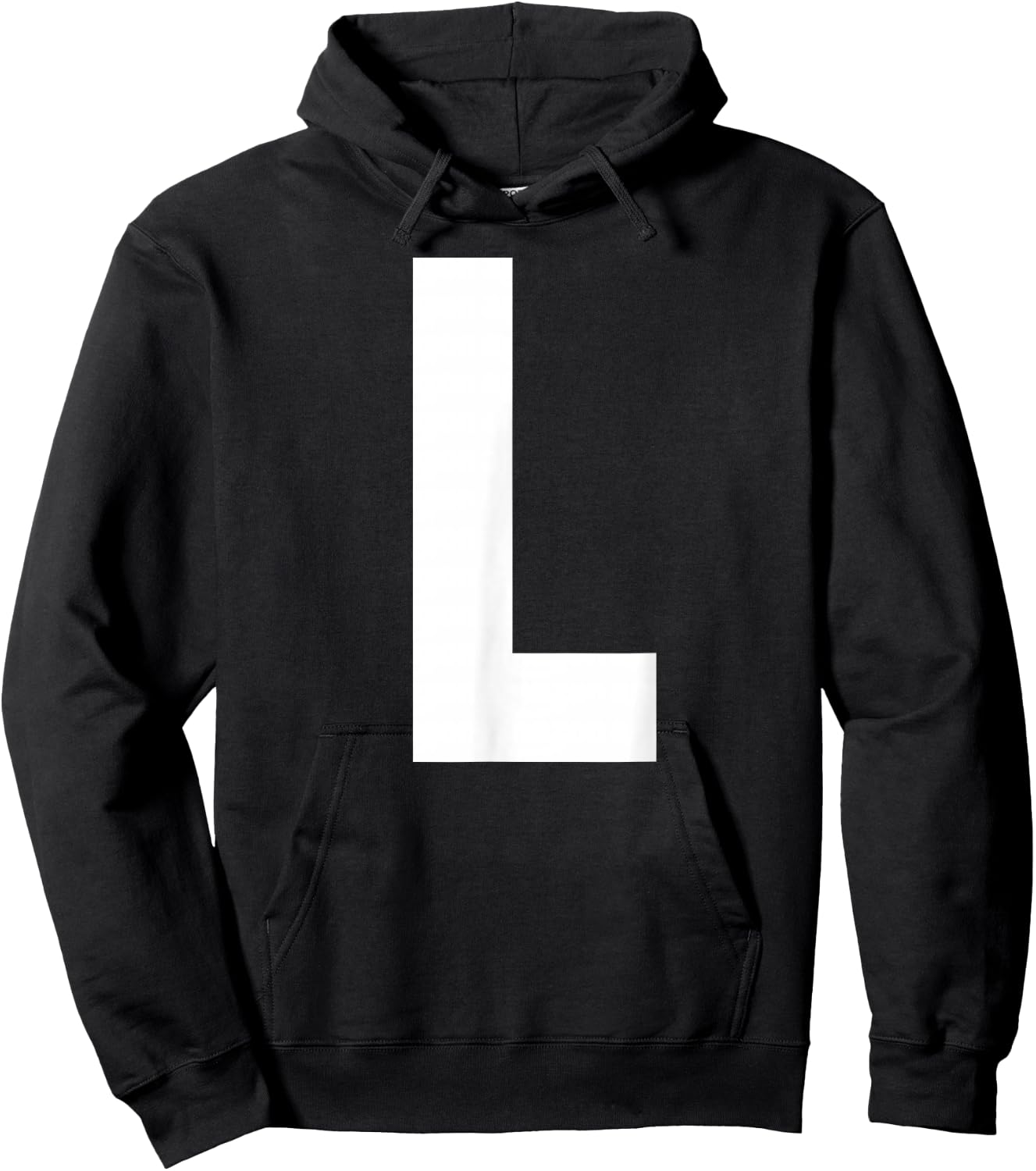 Alphabet Letter L Shirt Hoodie - Hoodie | Black