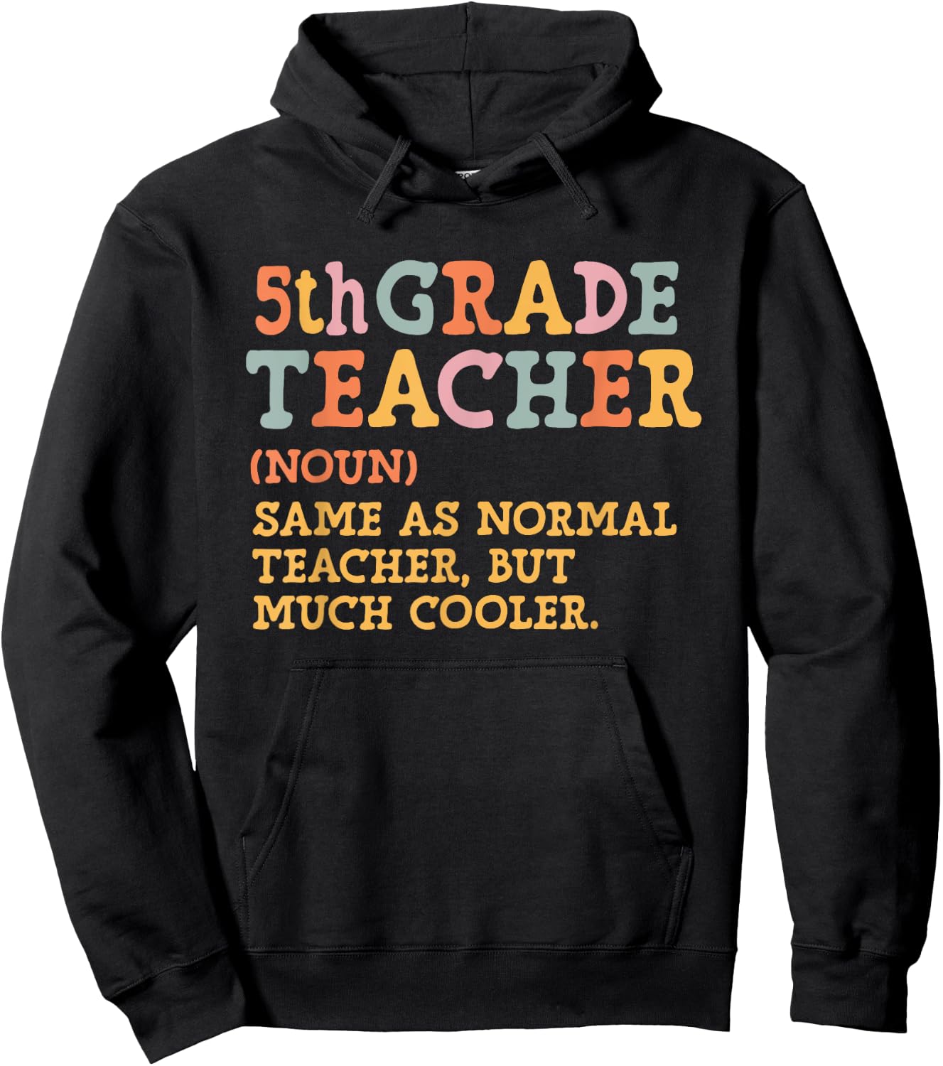 Fifth Grade Teacher Definition Back To School 5th Grade Team Men Women Hoodie - Hoodie | Black