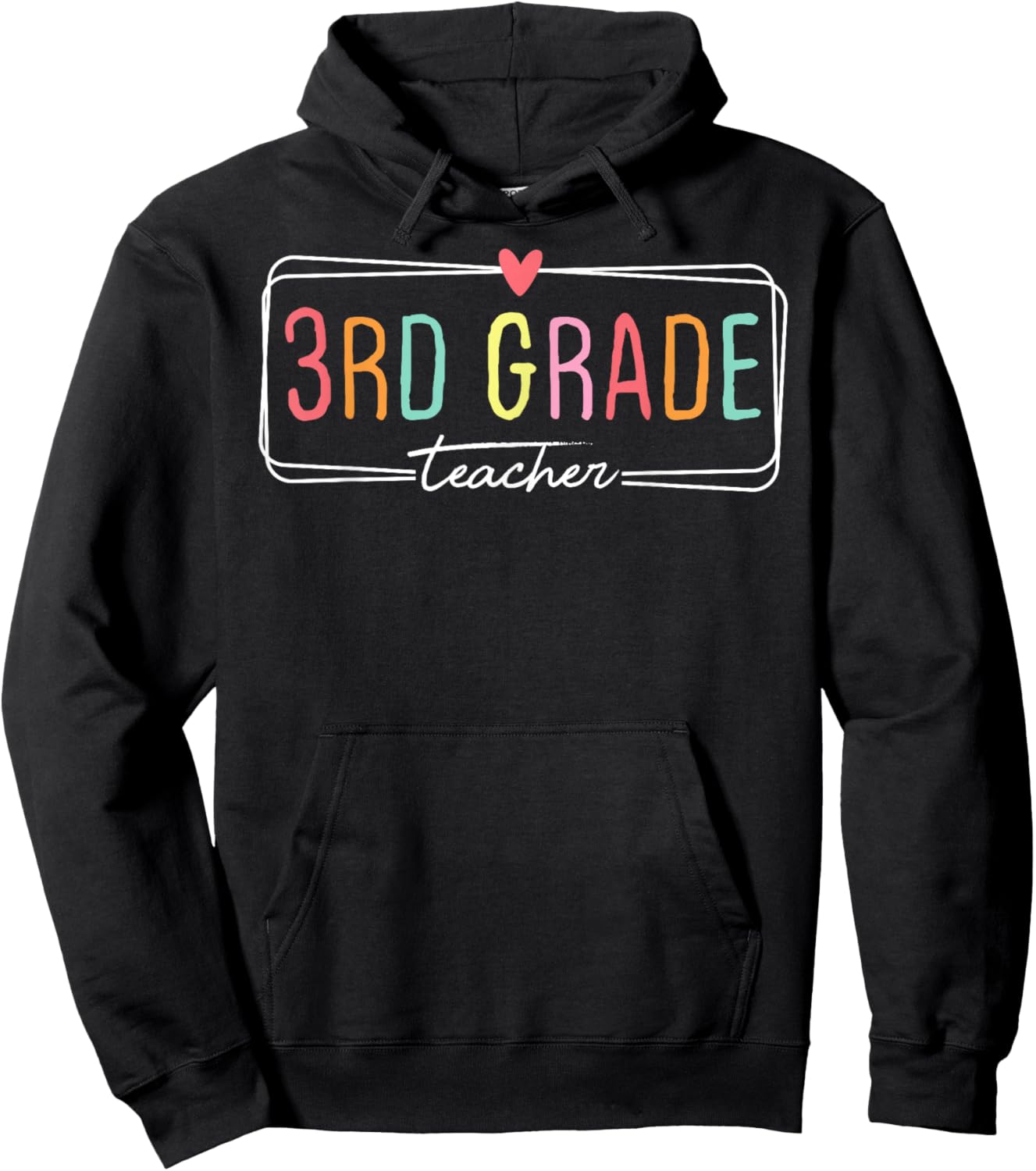 Third Grade Teacher Life 3rd Grade Back To School Heart Love Men Women Girls Kids Hoodie - Hoodie | Black