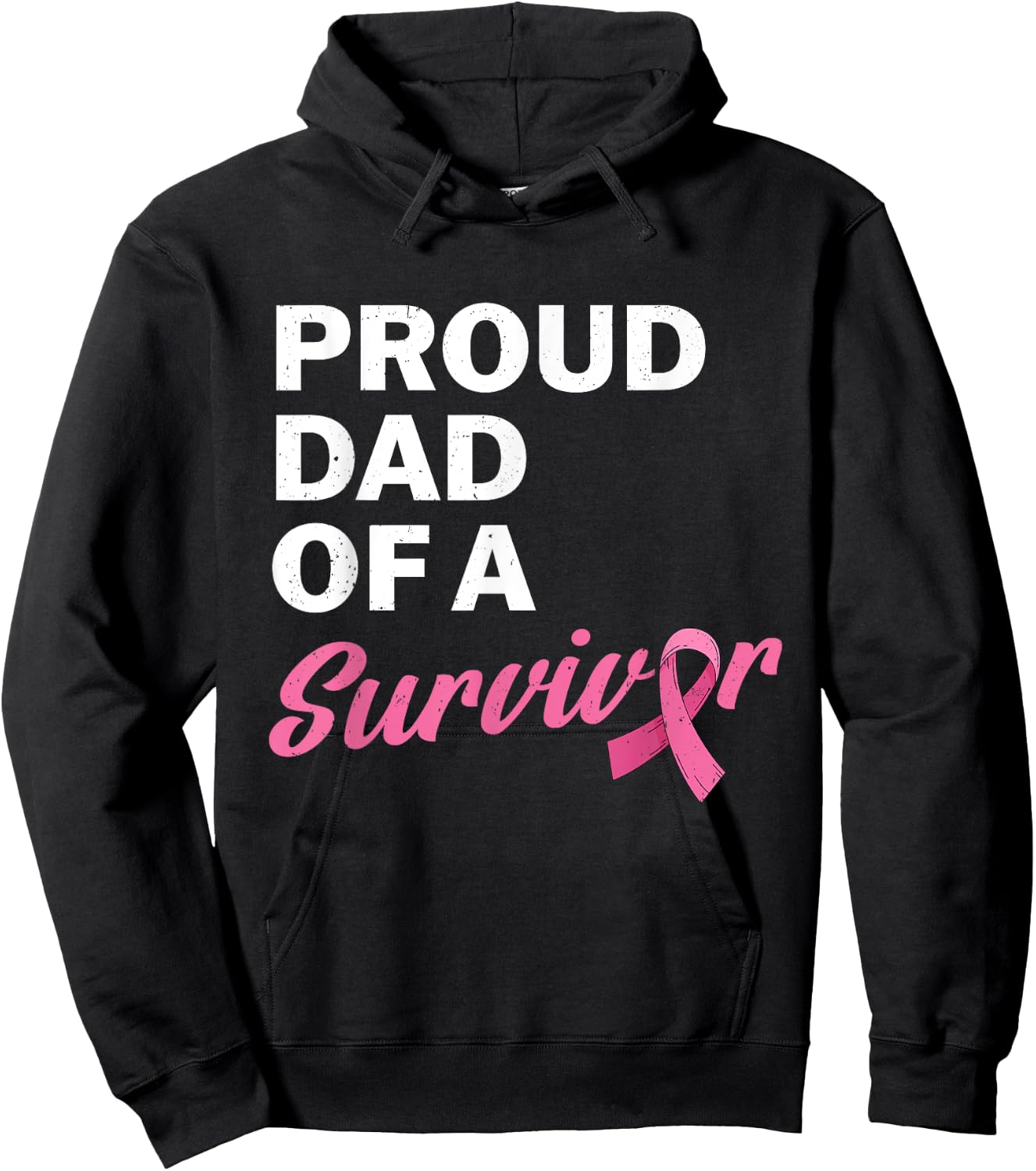 Dad Of A Survivor My Daughter Is A Breast Cancer Survivor Hoodie - Hoodie | Black