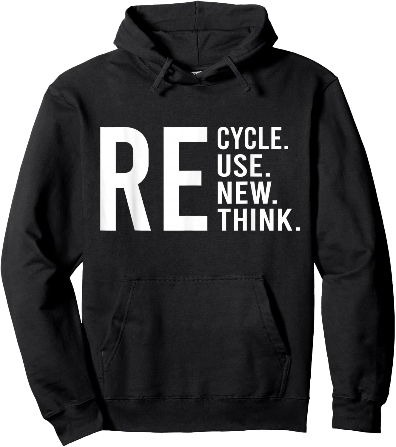 Recycle Reuse Renew Rethink Crisis Environmental Activism Hoodie - Hoodie | Black