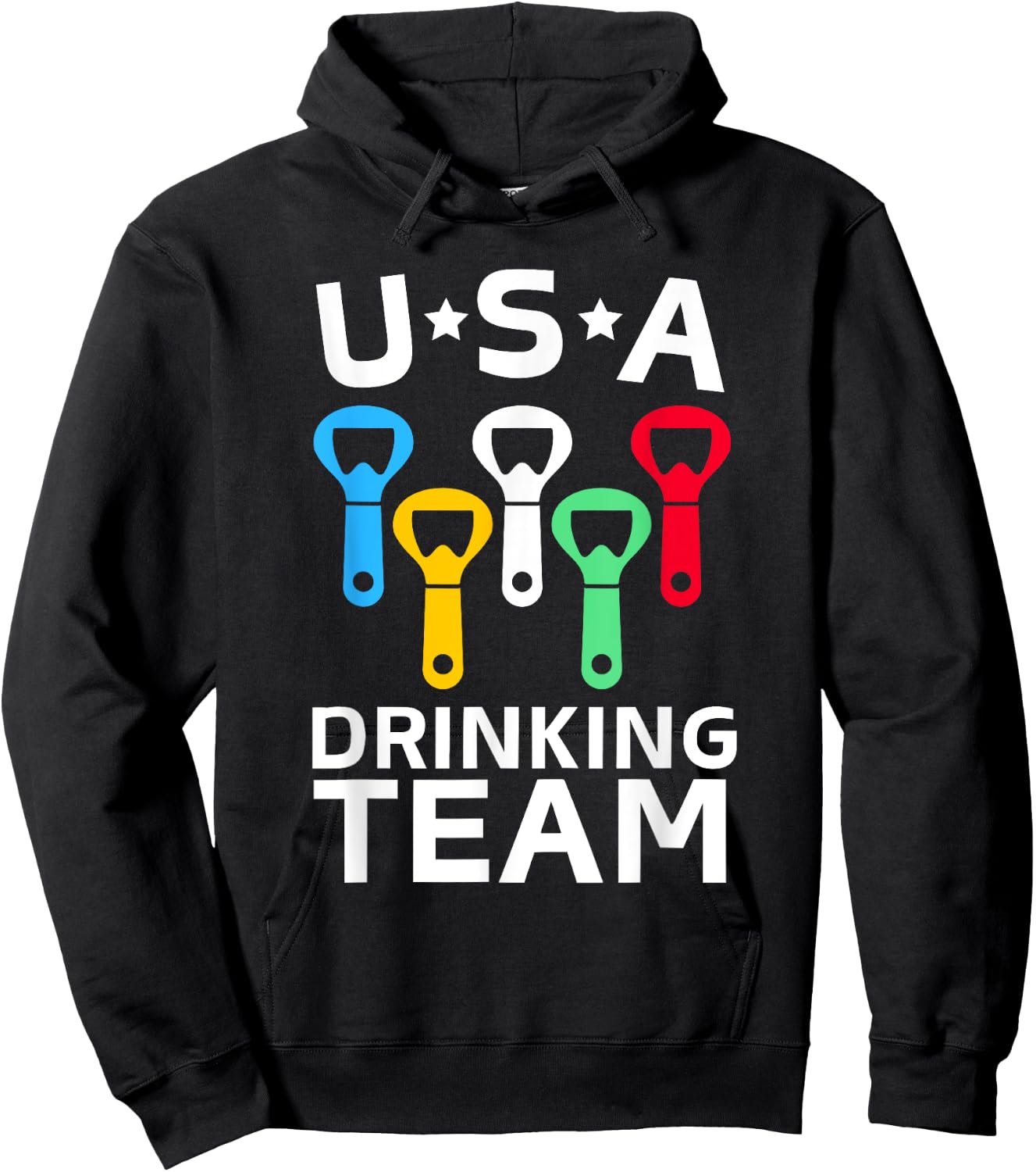 Funny USA Drinking Team Beer Party USA Drinking Team Hoodie - Hoodie | Black