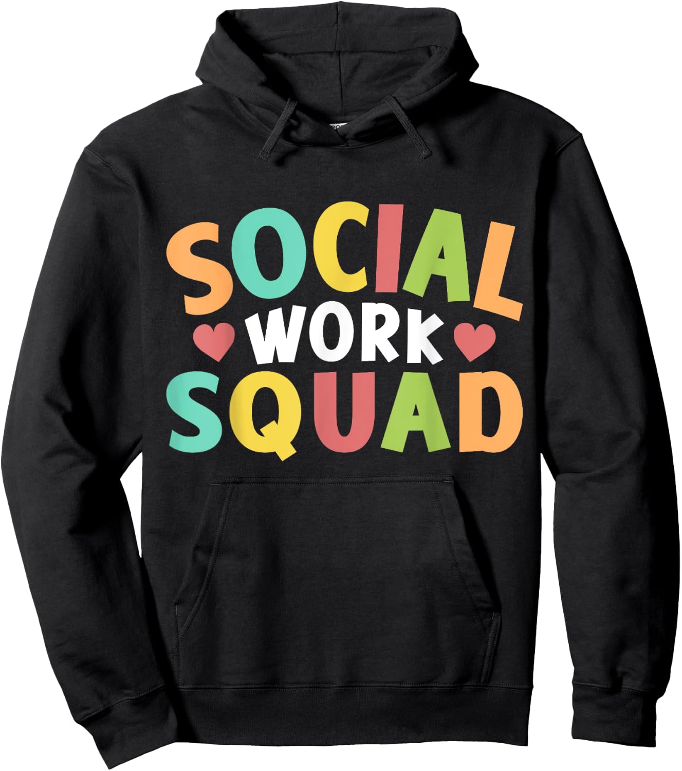 Social Work Squad Graduation Worker Job Social Hoodie - Hoodie | Black